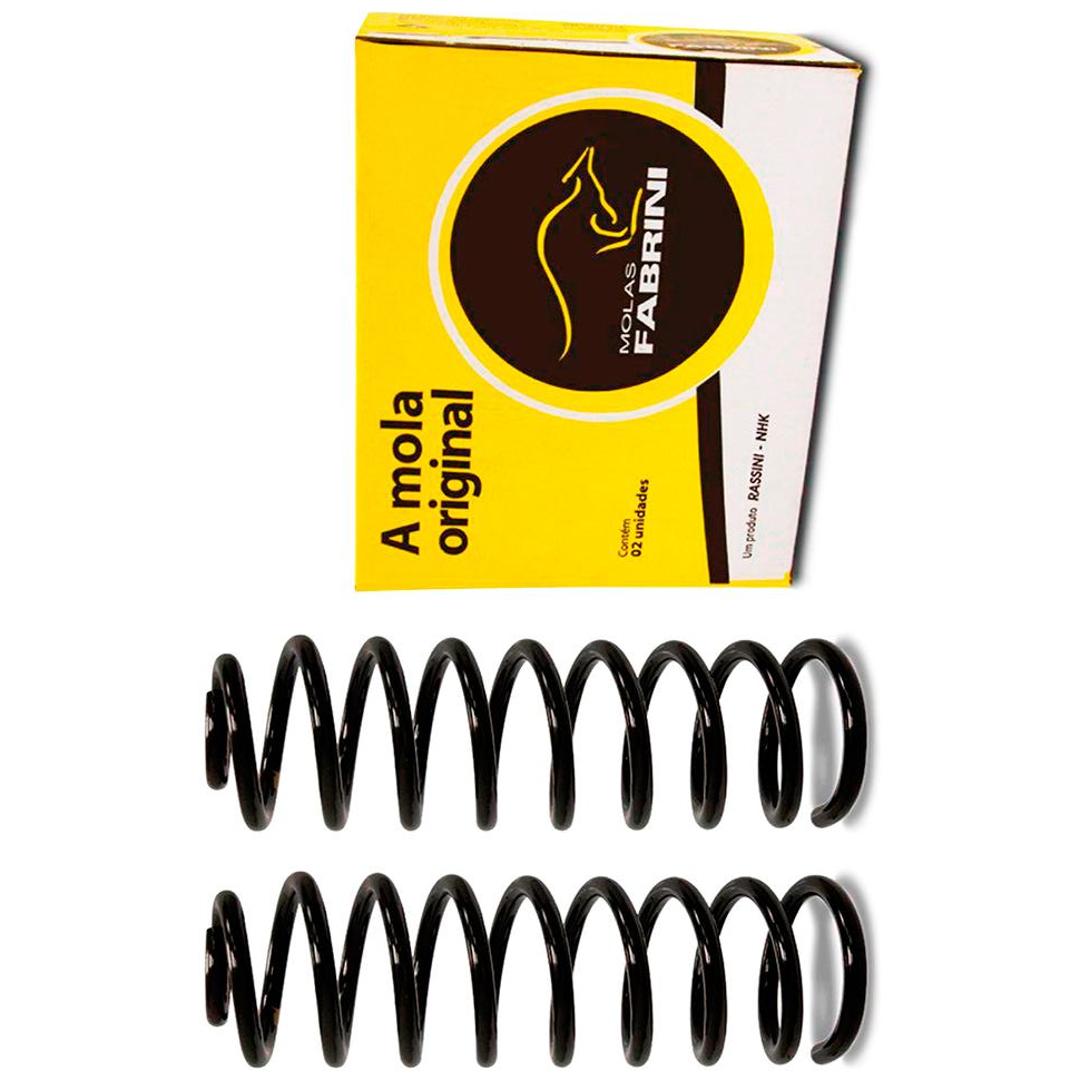 Par de Molas Traseiras para Ford Fiesta Sedan - Fabrini - I-FO0480