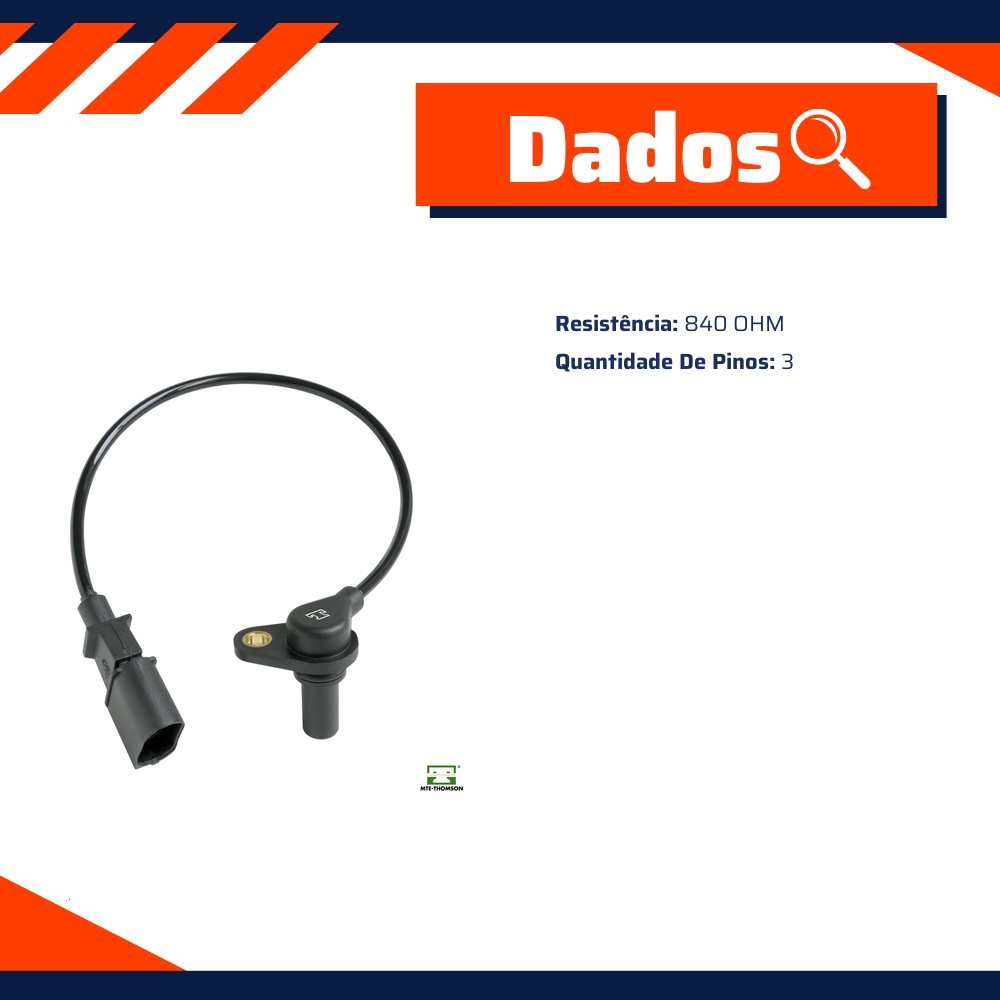 Sensor de Rotação do Motor para Audi A3 e Volkswagen Golf - MTE-THOMSON - 70331