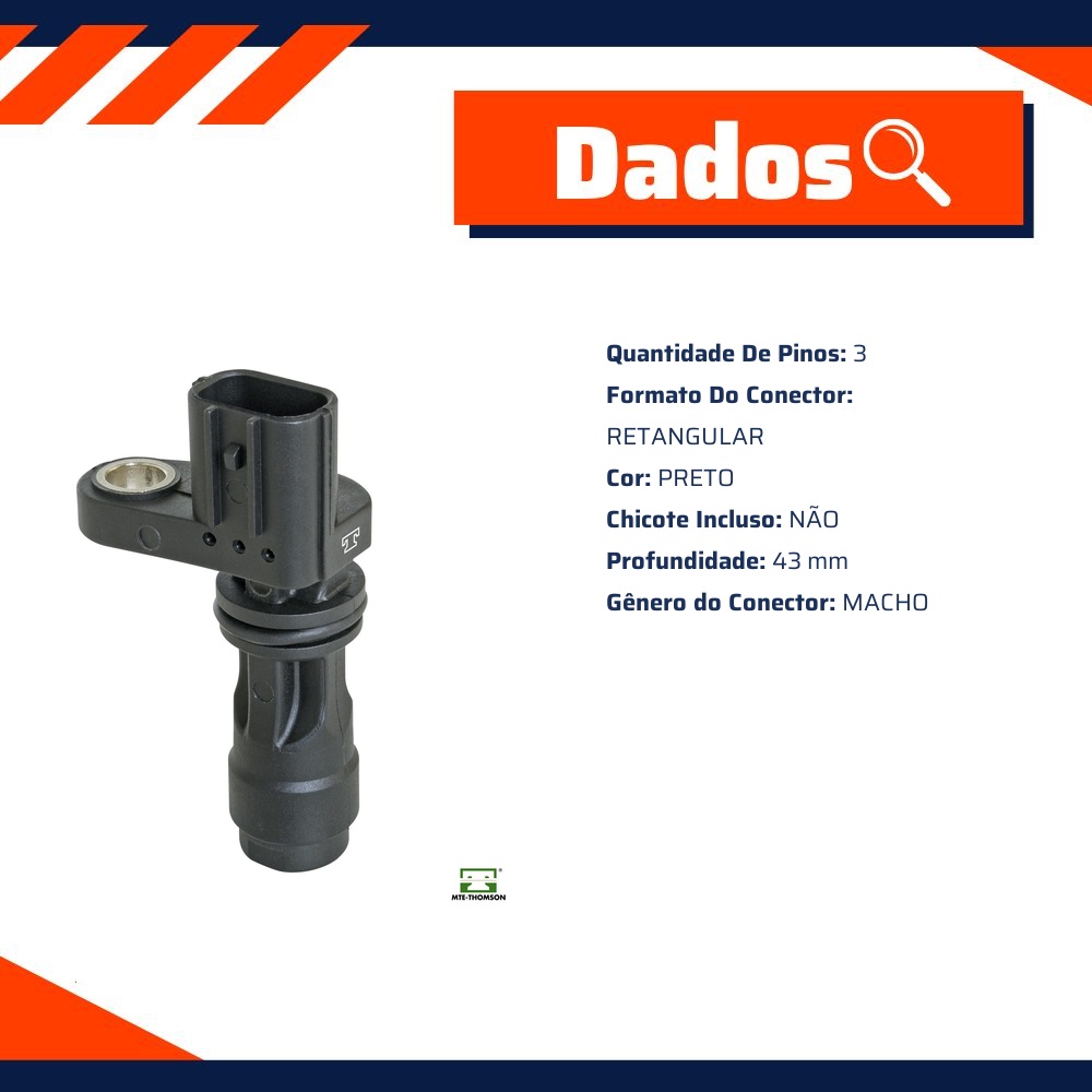 Sensor de Rotação do Motor para Honda Civic e CR-V - MTE-THOMSON - 70424
