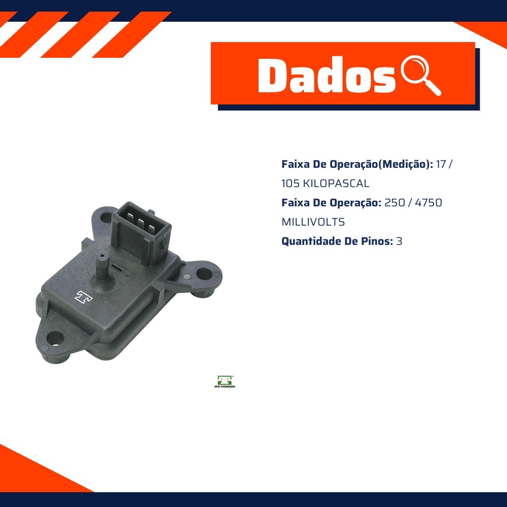 Sensor de Pressão do Coletor - MAP - MTE - 7182