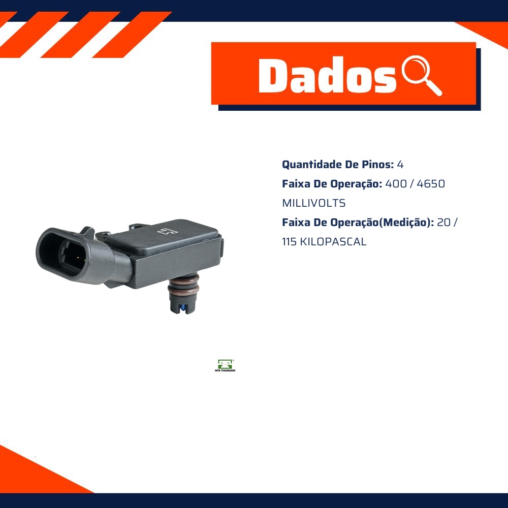 Sensor de Pressão do Coletor - MAP - MTE - 7197