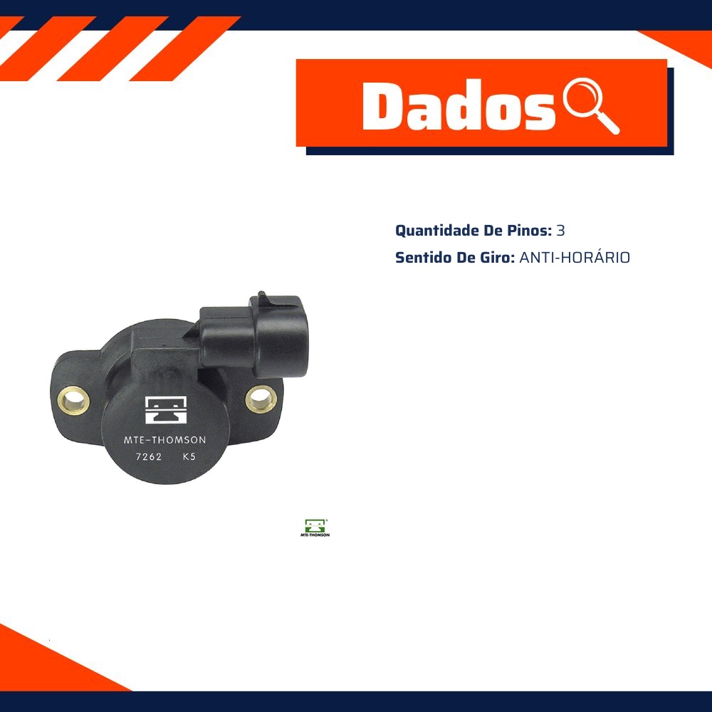 Sensor de Posição da Borboleta - TPS - MTE - 7262