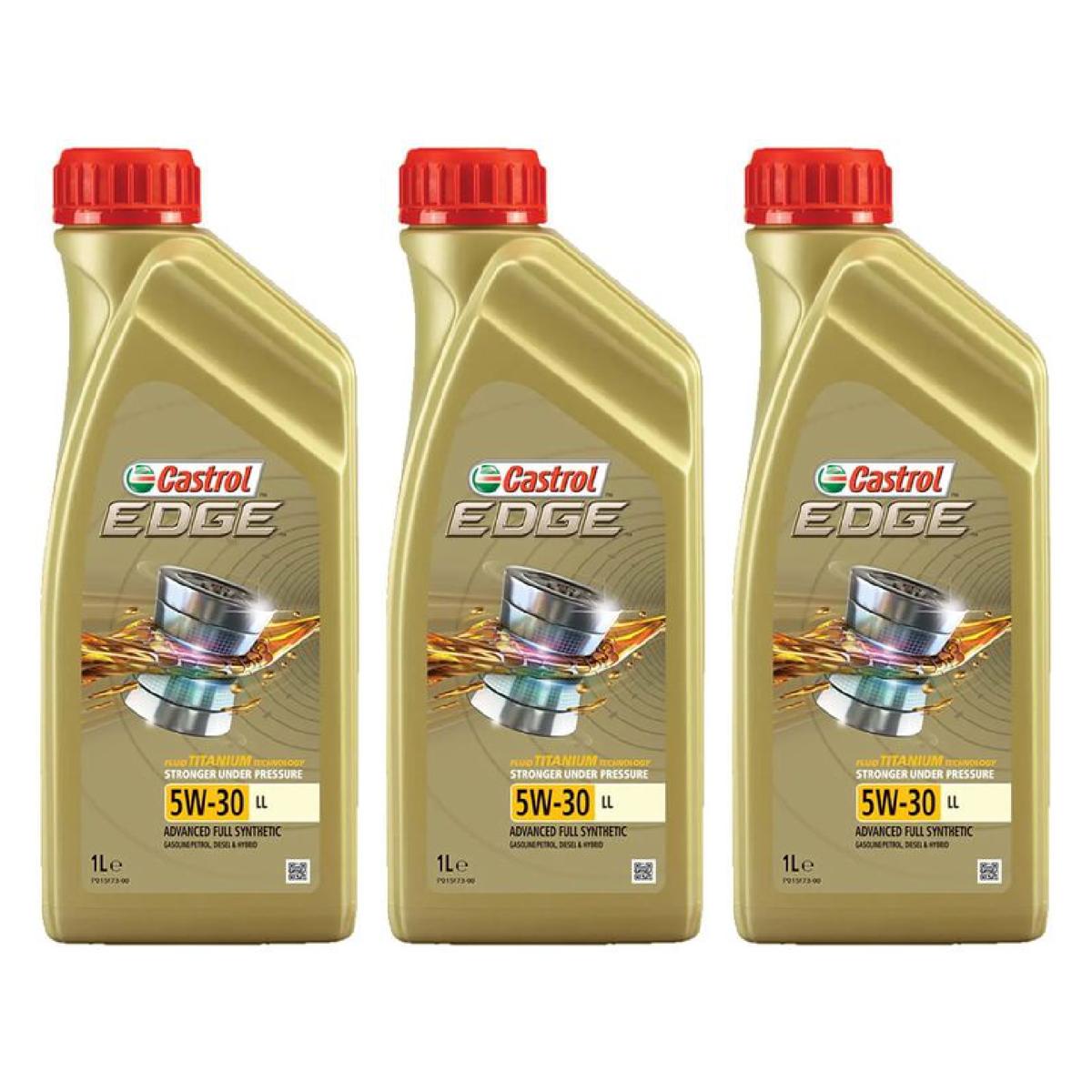 Kit c/ 3L Óleo de Motor Edge 5W30 LL - 3435526 - Castrol