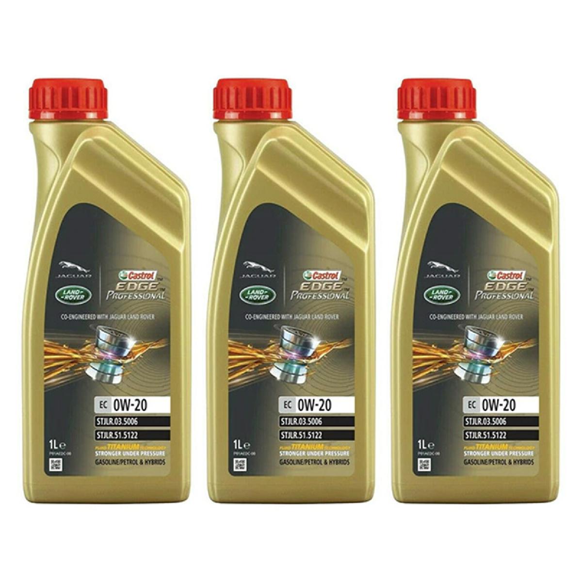 Kit c/ 3L Óleo de Motor Edge Professional EC 0W20 - 3435390 - Castrol