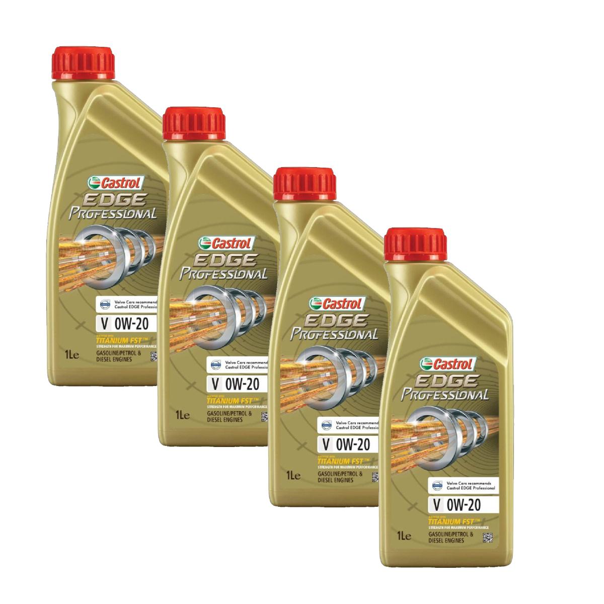 Kit c/ 4L Óleo de Motor Edge Professional V 0W20 - 3435230 - Castrol