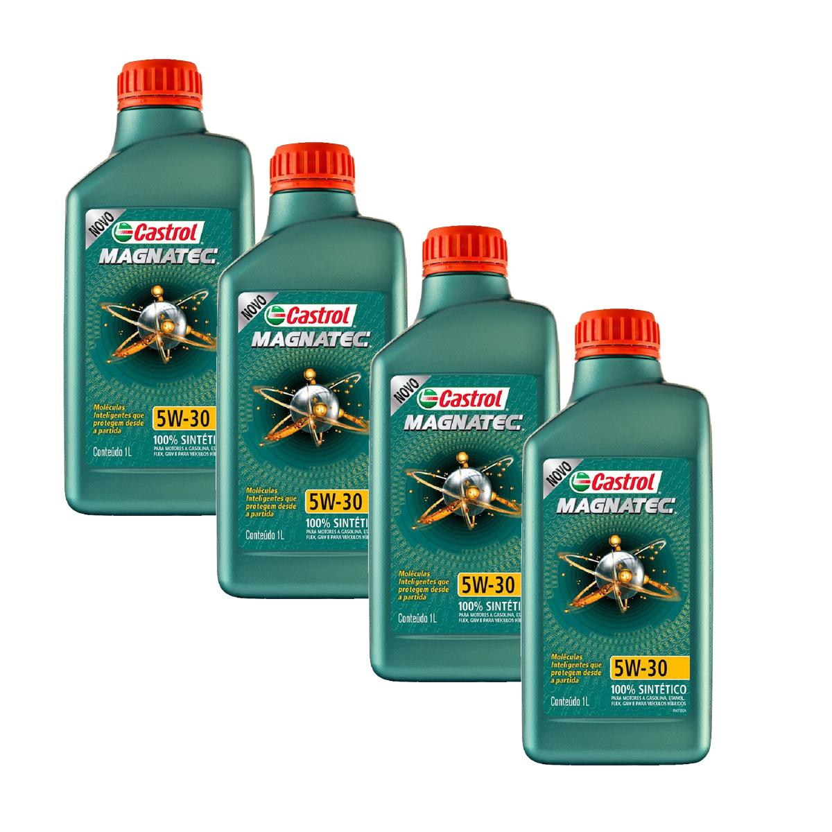Kit c/ 4L Óleo de Motor Magnatec 5W30 - 3434565 - Castrol