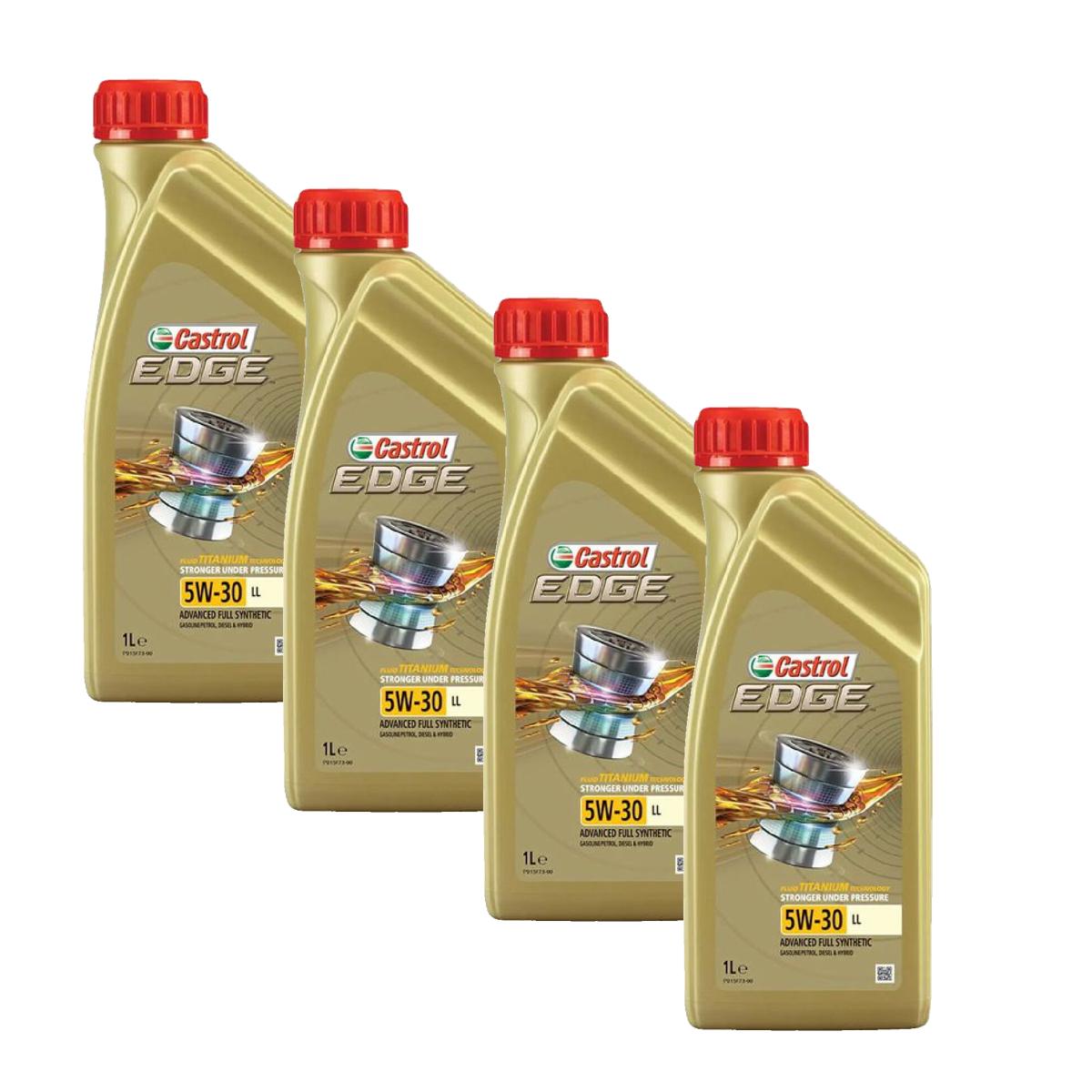 Kit c/ 4L Óleo de Motor Edge 5W30 LL - 3435526 - Castrol