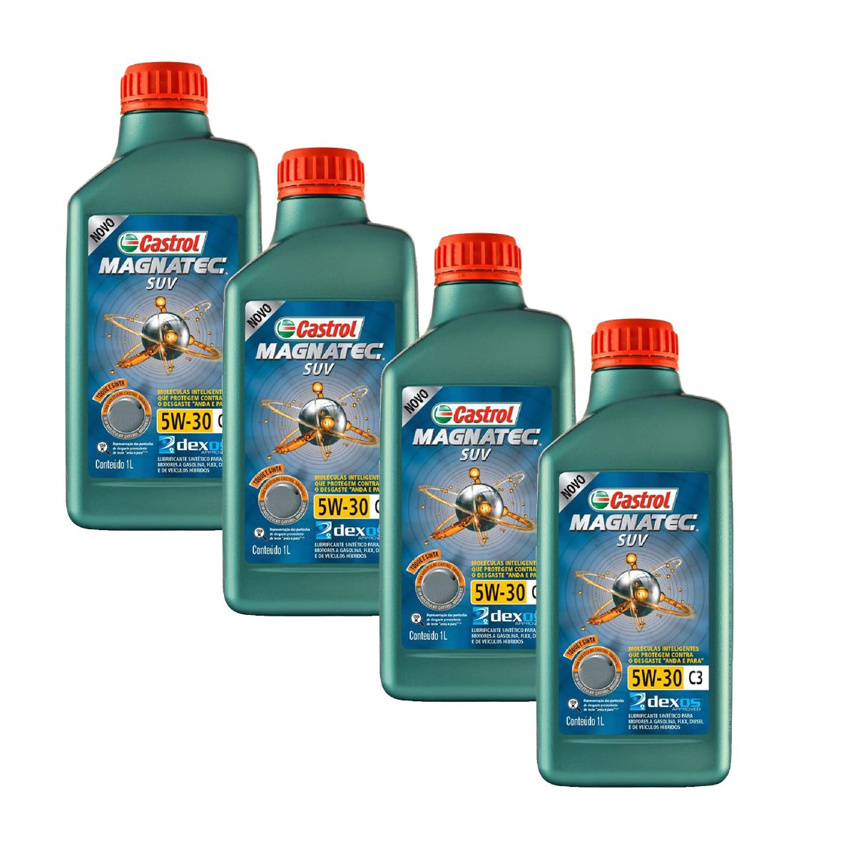 Kit c/ 4L Óleo de Motor Magnatec SUV 5W30 C3 - 3430831 - Castrol