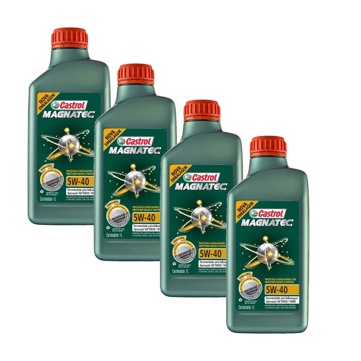 Kit c/ 4L Óleo de Motor Magnatec 508 88 5W40 - 3438139 - Castrol