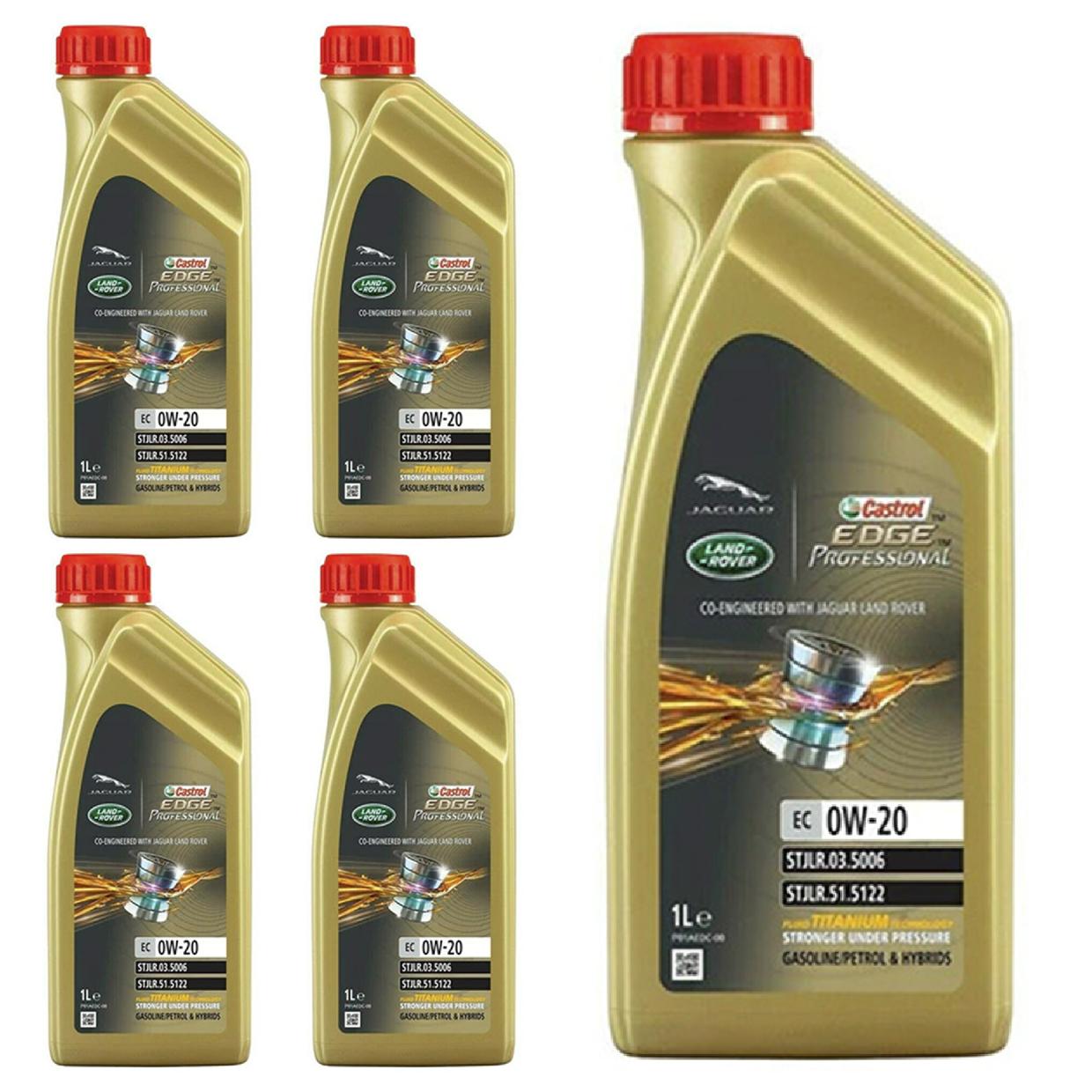 Kit c/ 5L Óleo de Motor Edge Professional EC 0W20 - 3435390 - Castrol