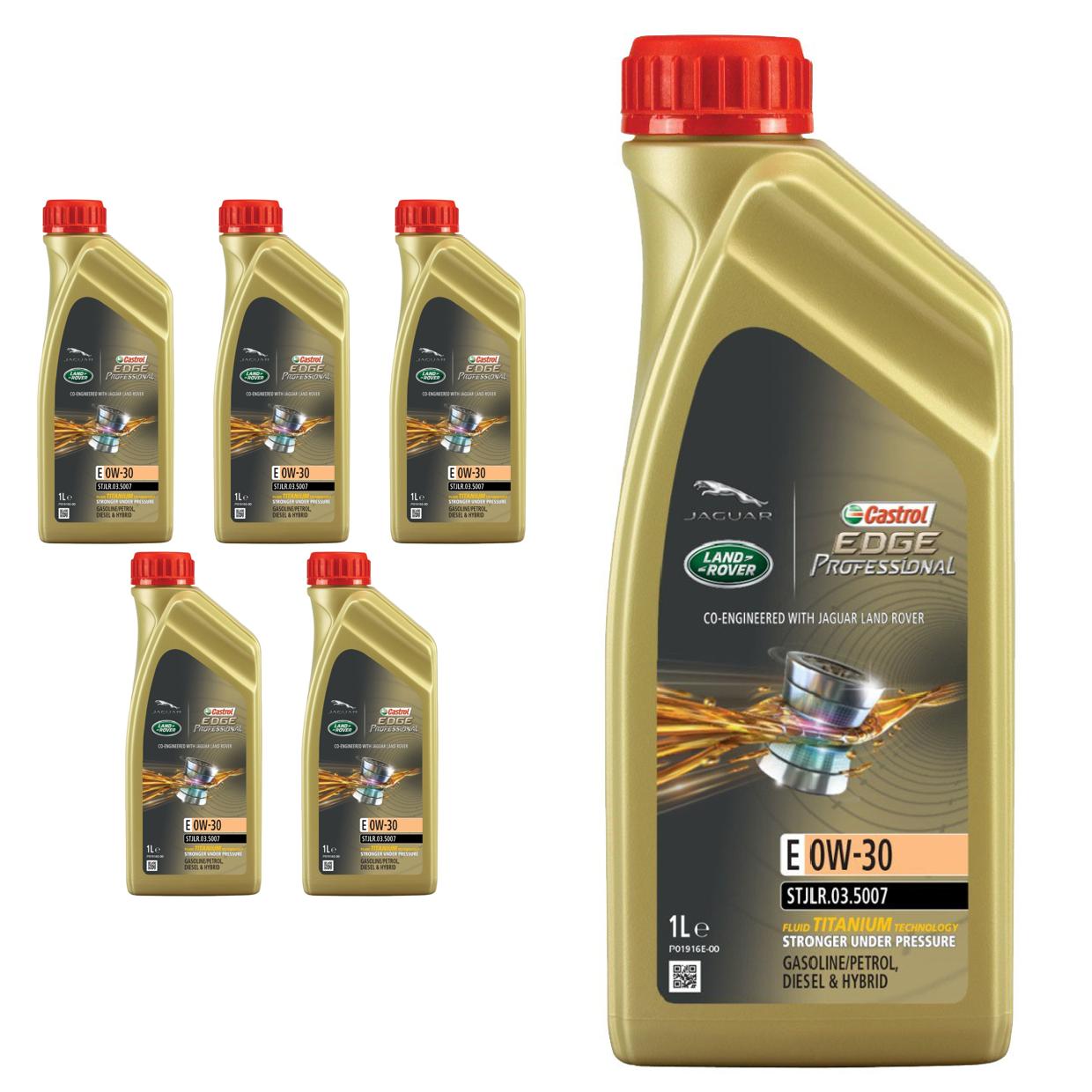 Kit c/ 6L Óleo de Motor Edge Professional E 0W30 - 3435189 - Castrol