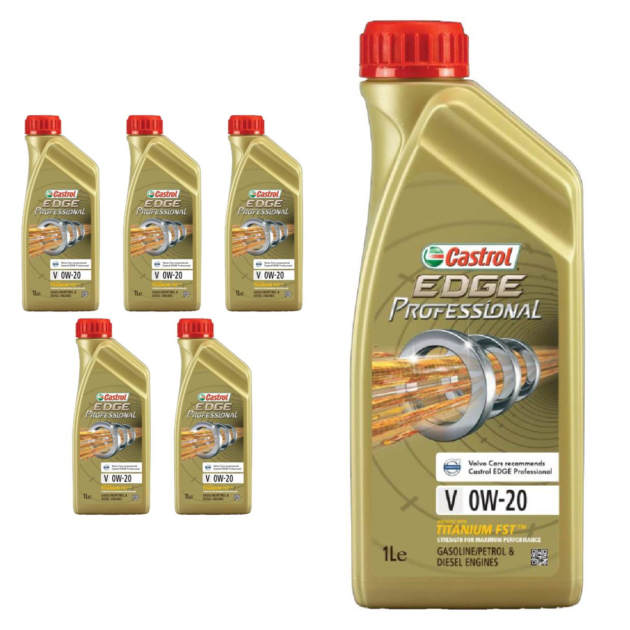 Kit c/ 6L Óleo de Motor Edge Professional V 0W20 - 3435230 - Castrol