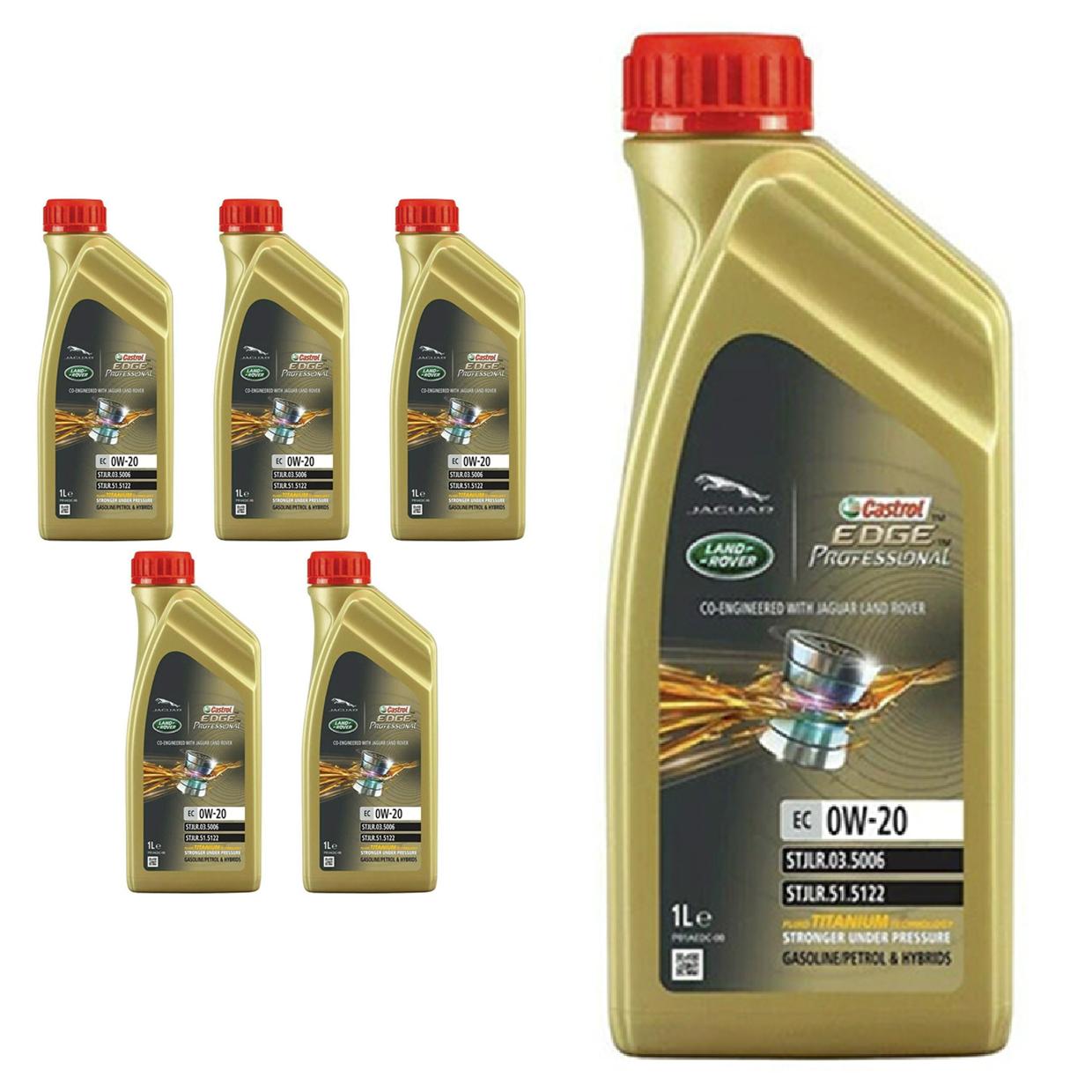 Kit c/ 6L Óleo de Motor Edge Professional EC 0W20 - 3435390 - Castrol
