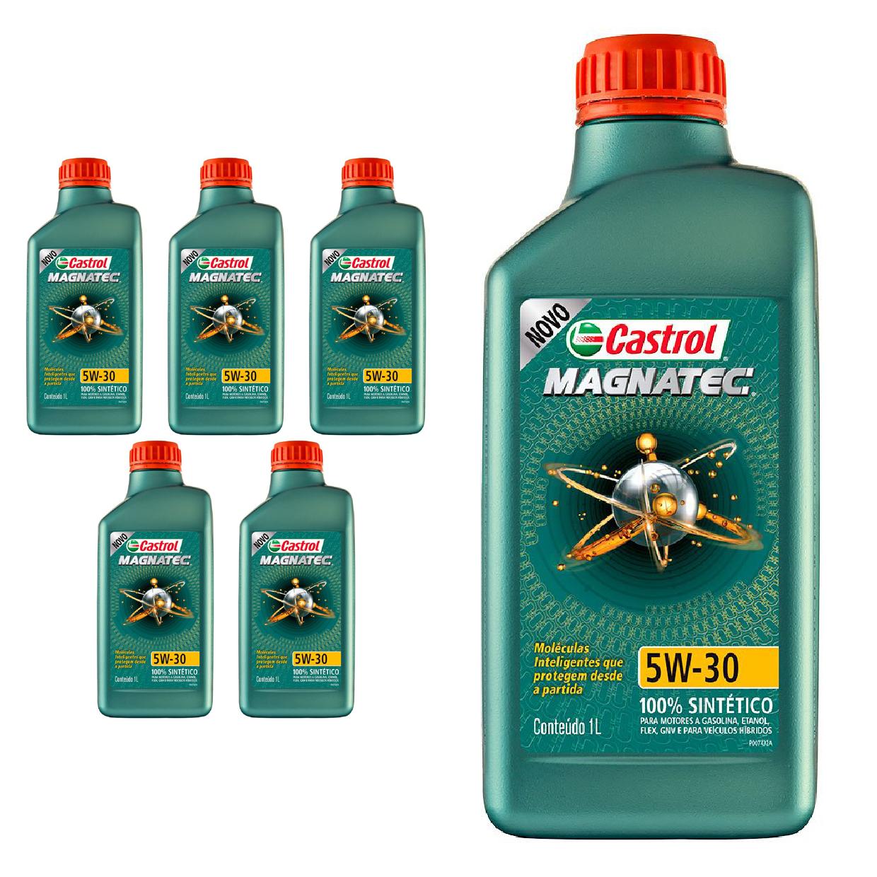 Kit c/ 6L Óleo de Motor Magnatec 5W30 - 3434565 - Castrol