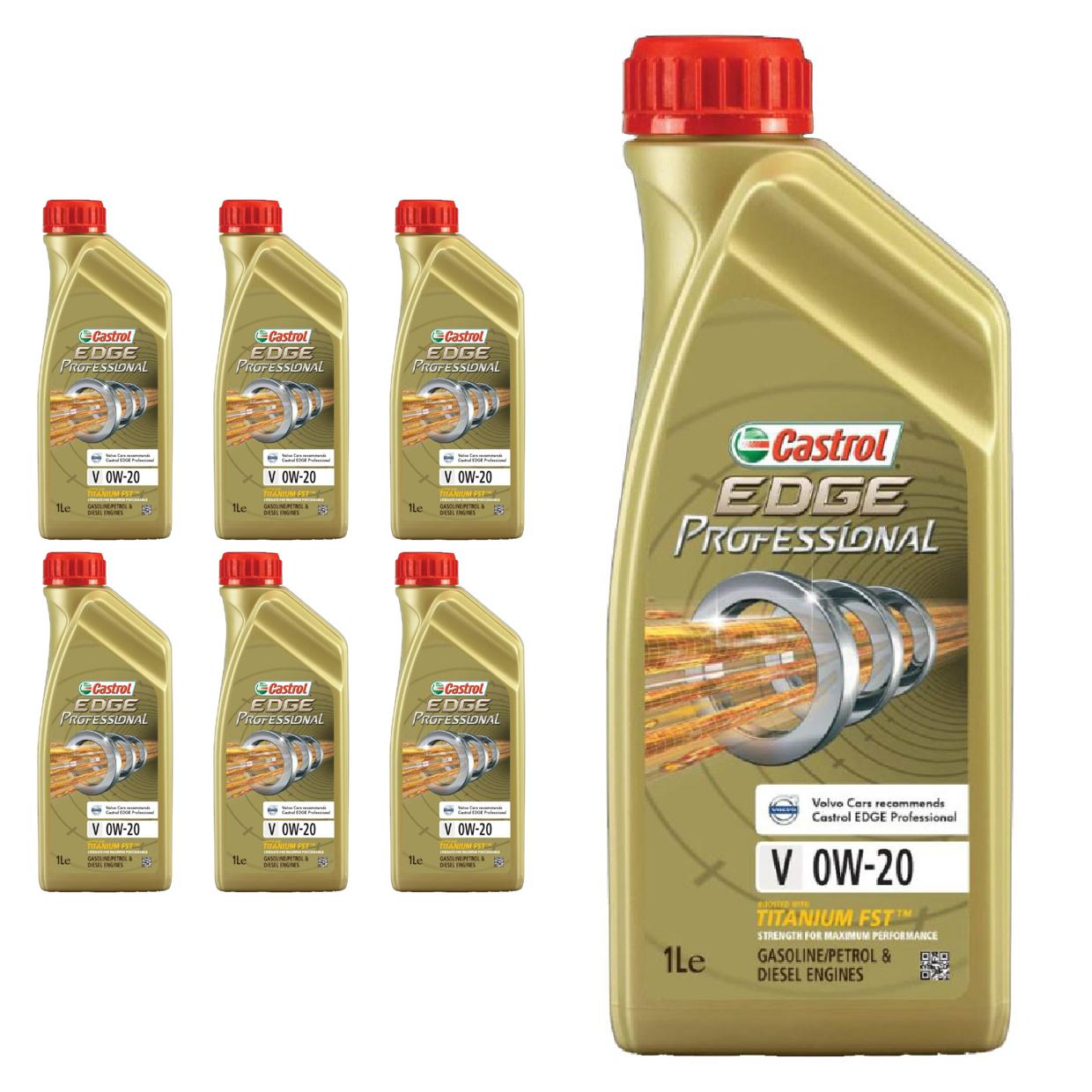 Kit c/ 7L Óleo de Motor Edge Professional V 0W20 - 3435230 - Castrol