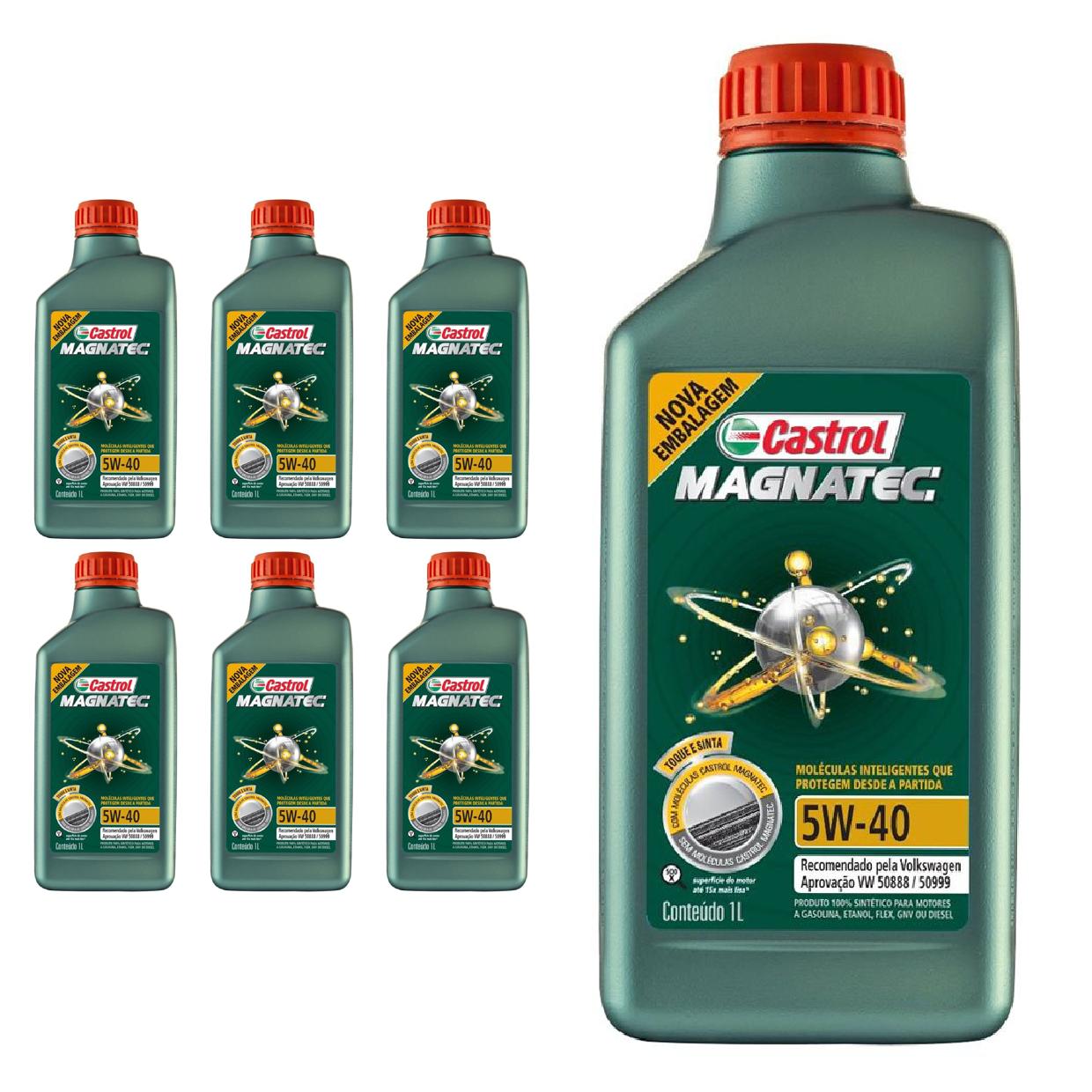Kit c/ 7L Óleo de Motor Magnatec 508 88 5W40 - 3438139 - Castrol