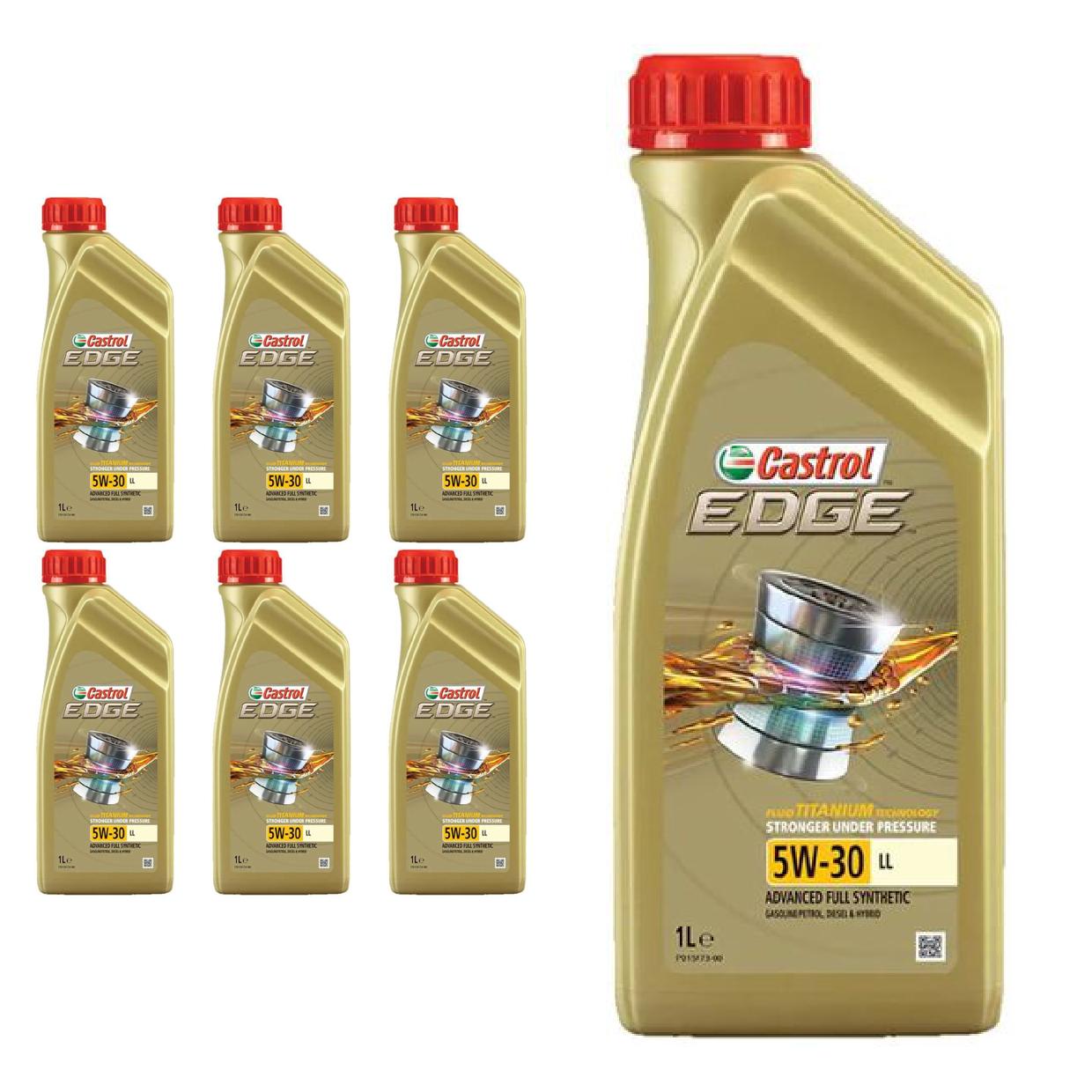 Kit c/ 7L Óleo de Motor Edge 5W30 LL - 3435526 - Castrol