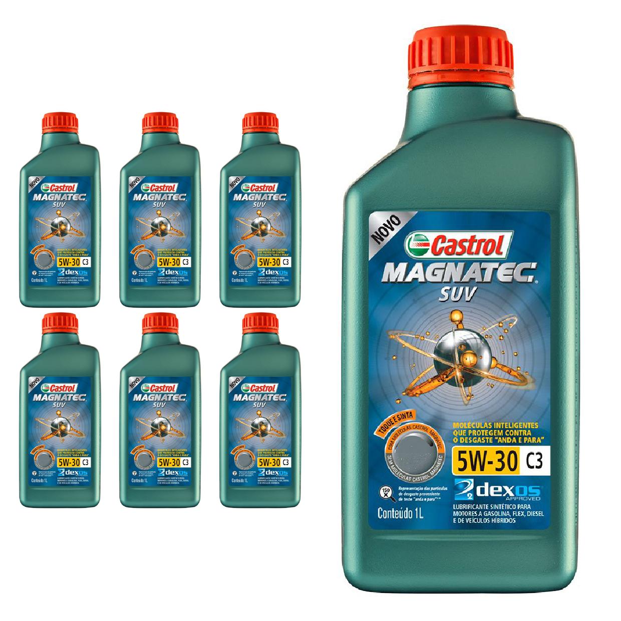 Kit c/ 7L Óleo de Motor Magnatec SUV 5W30 C3 - 3430831 - Castrol