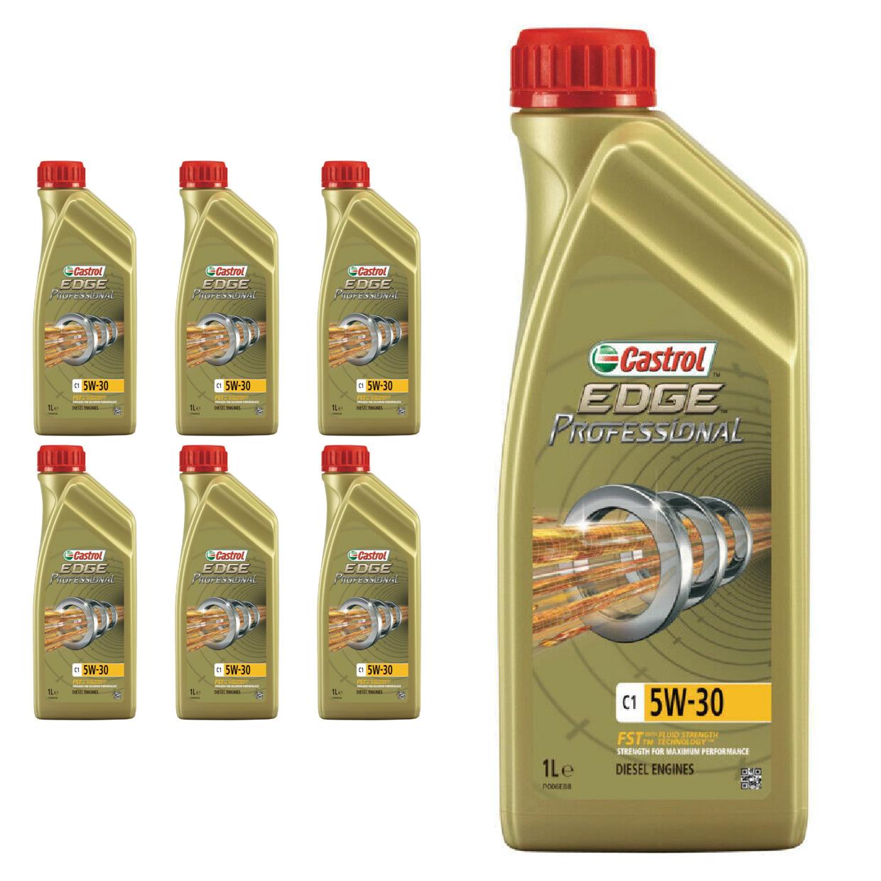 Kit c/ 7L Óleo de Motor Edge Professional C1 5W30 - 3435580 - Castrol