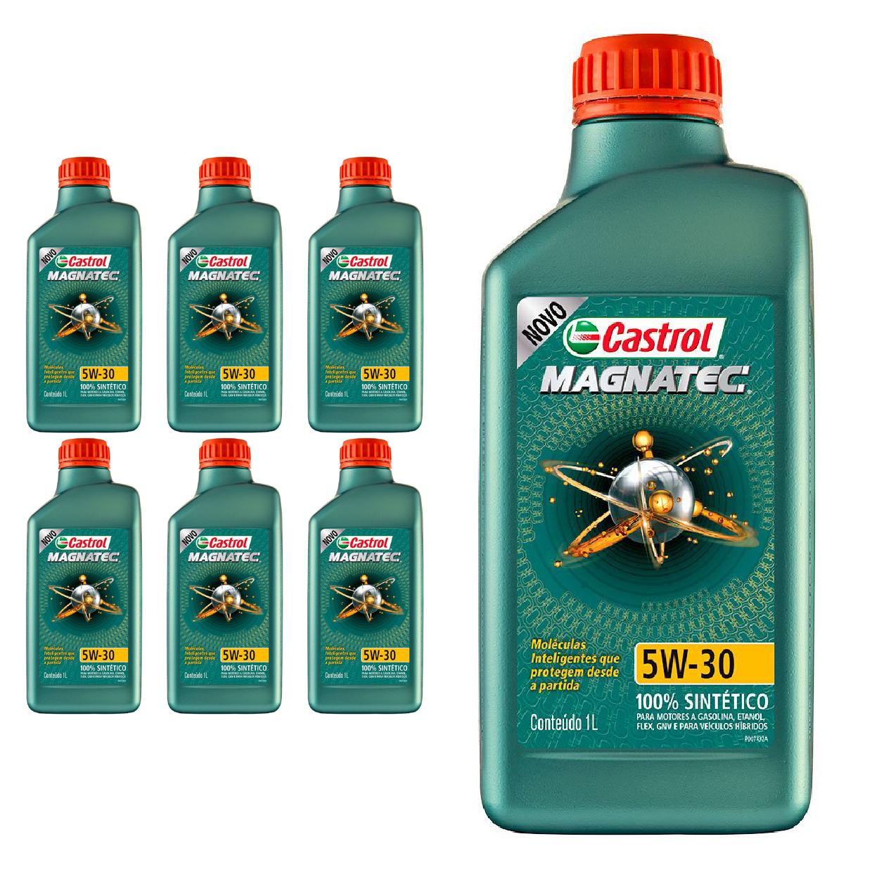 Kit c/ 7L Óleo de Motor Magnatec 5W30 - 3434565 - Castrol