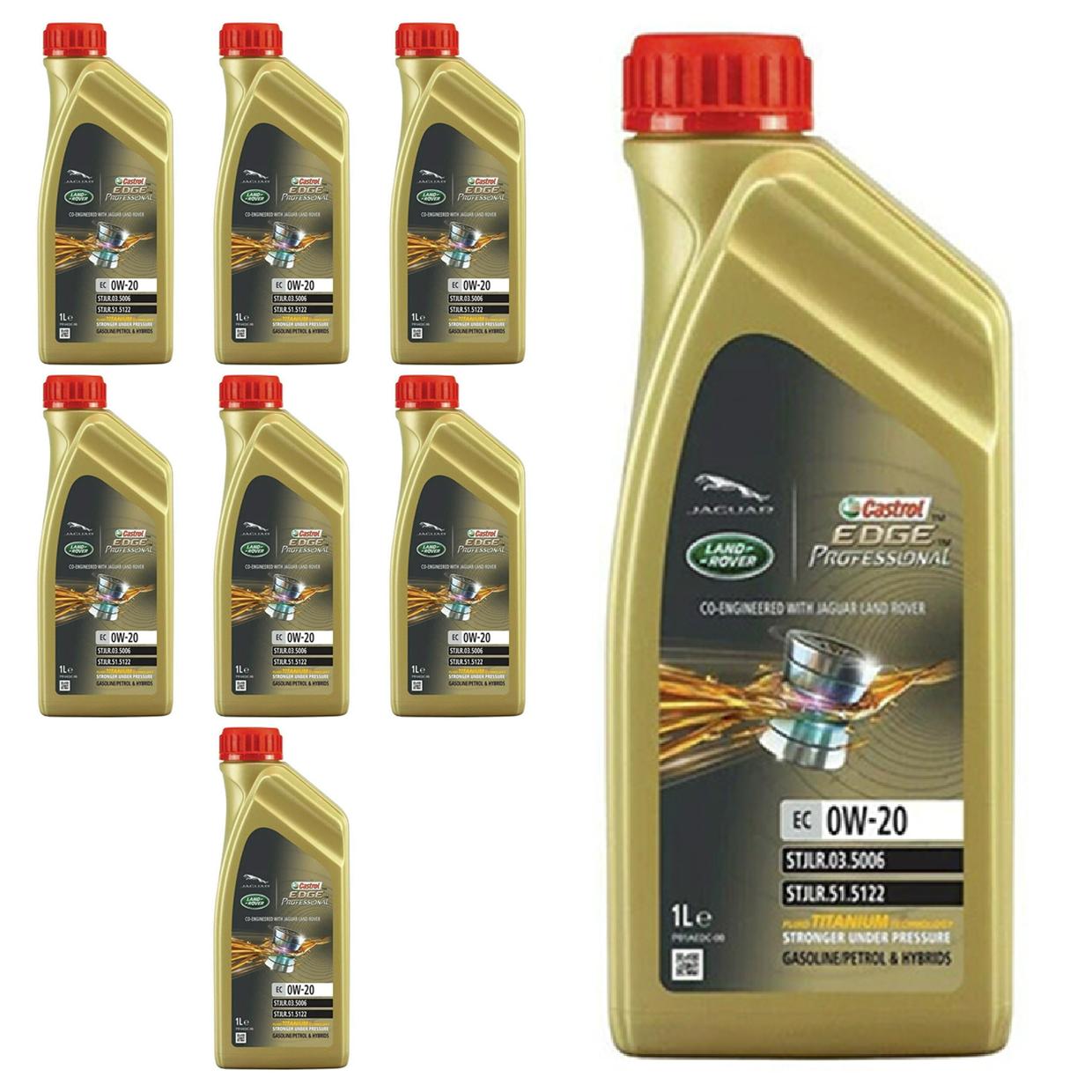Kit c/ 8L Óleo de Motor Edge Professional EC 0W20 - 3435390 - Castrol