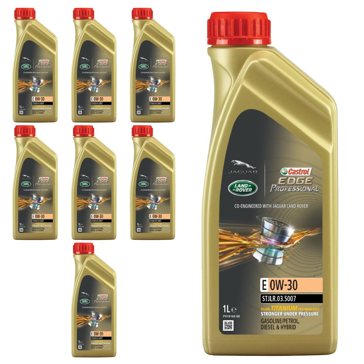 Kit c/ 8L Óleo de Motor Edge Professional E 0W30 - 3435189 - Castrol