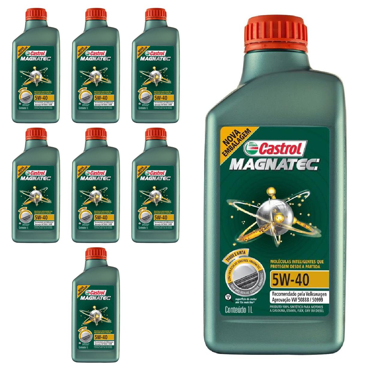 Kit c/ 8L Óleo de Motor Magnatec 508 88 5W40 - 3438139 - Castrol