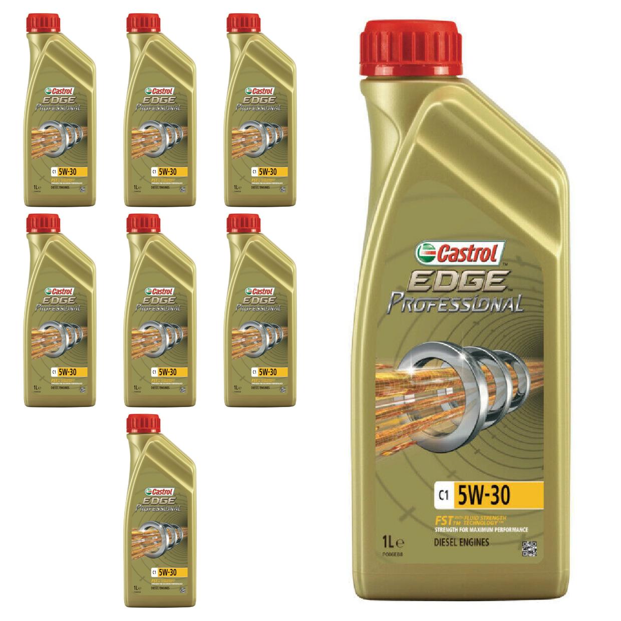Kit c/ 8L Óleo de Motor Edge Professional C1 5W30 - 3435580 - Castrol