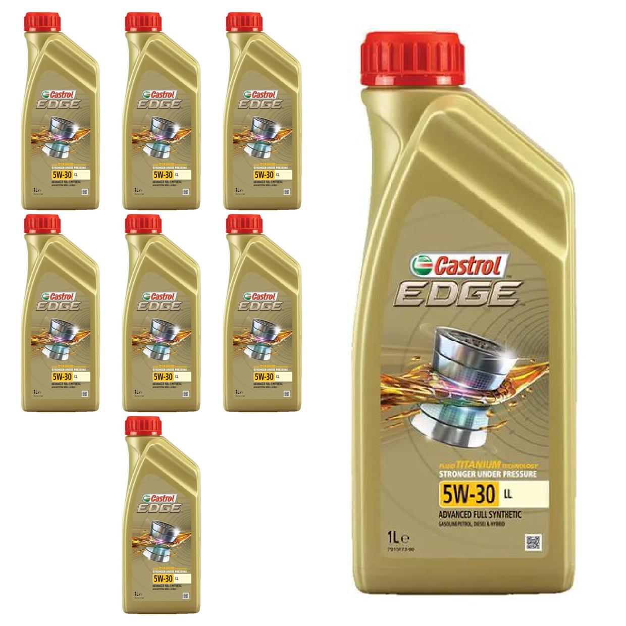 Kit c/ 8L Óleo de Motor Edge 5W30 LL - 3435526 - Castrol