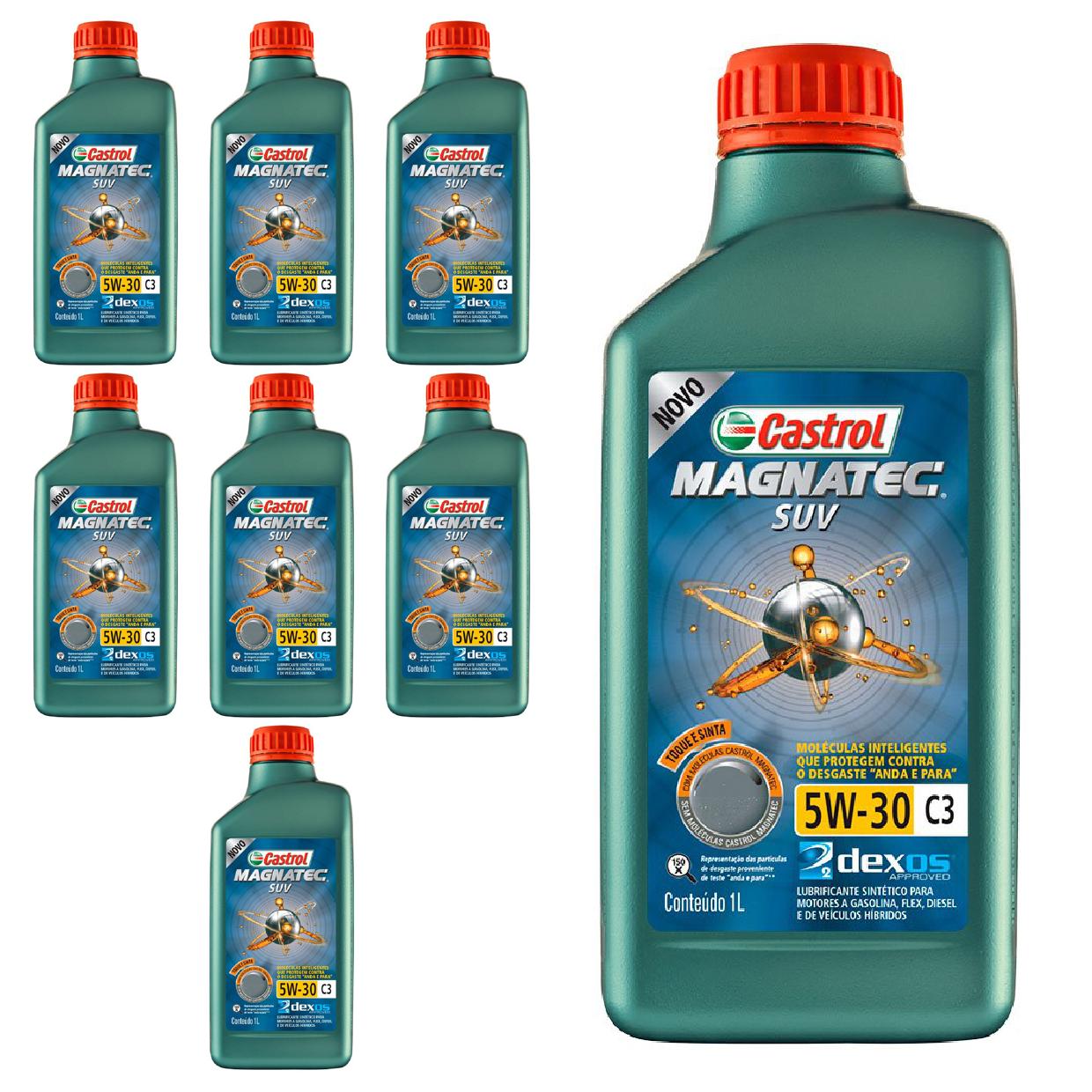 Kit c/ 8L Óleo de Motor Magnatec SUV 5W30 C3 - 3430831 - Castrol