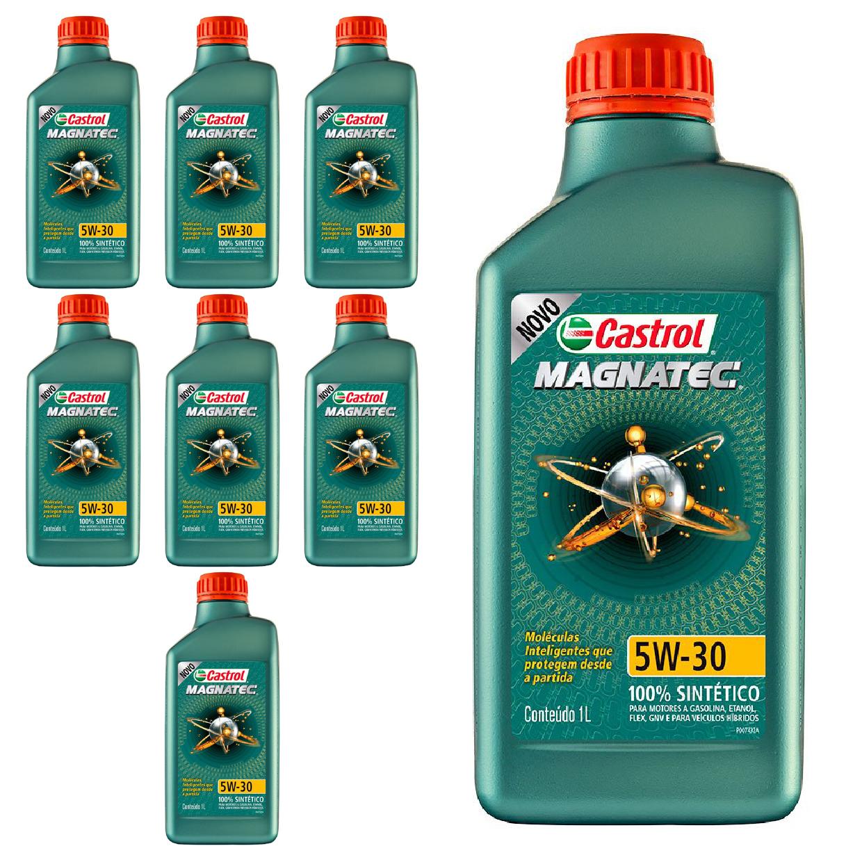 Kit c/ 8L Óleo de Motor Magnatec 5W30 - 3434565 - Castrol
