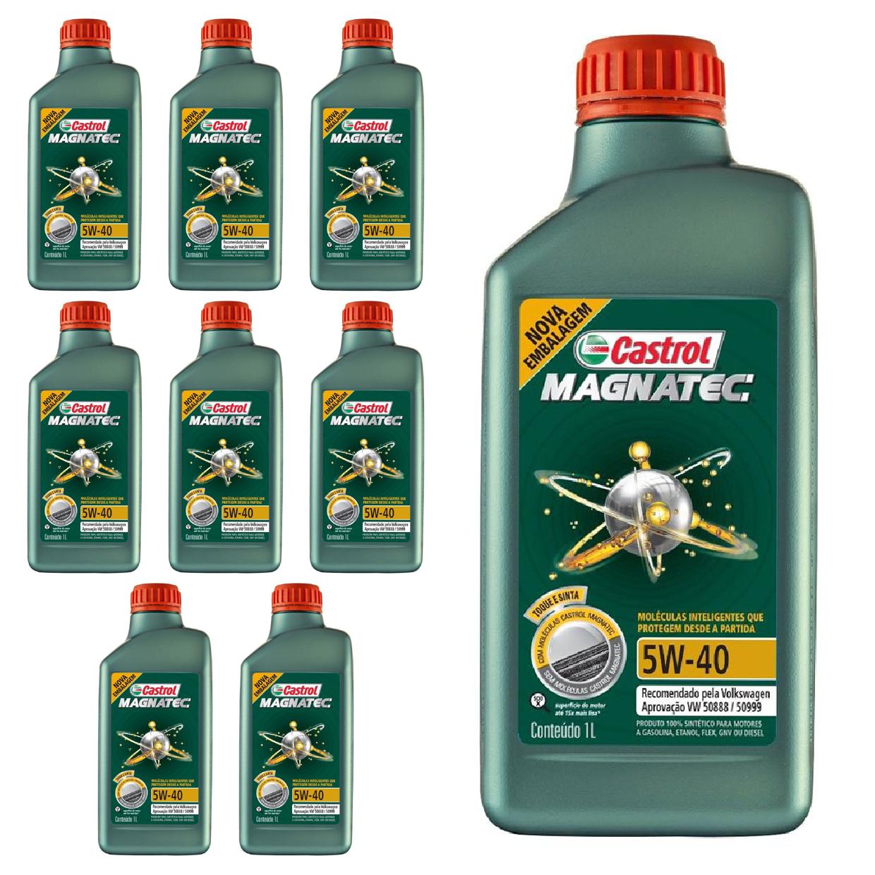 Kit c/ 9L Óleo de Motor Magnatec 508 88 5W40 - 3438139 - Castrol
