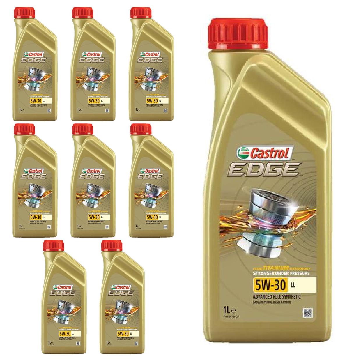 Kit c/ 9L Óleo de Motor Edge 5W30 LL - 3435526 - Castrol