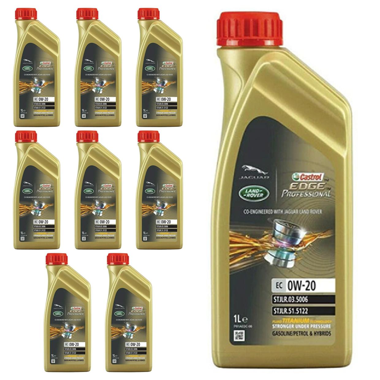 Kit c/ 9L Óleo de Motor Edge Professional EC 0W20 - 3435390 - Castrol