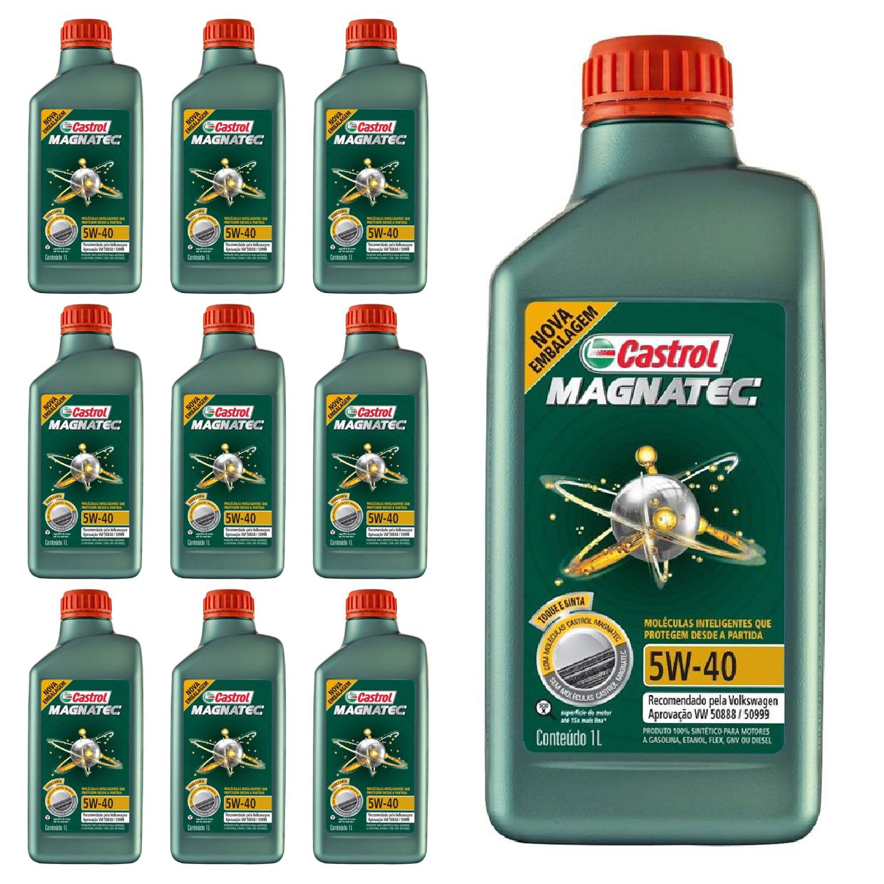 Kit c/ 10L Óleo de Motor Magnatec 508 88 5W40 - 3438139 - Castrol