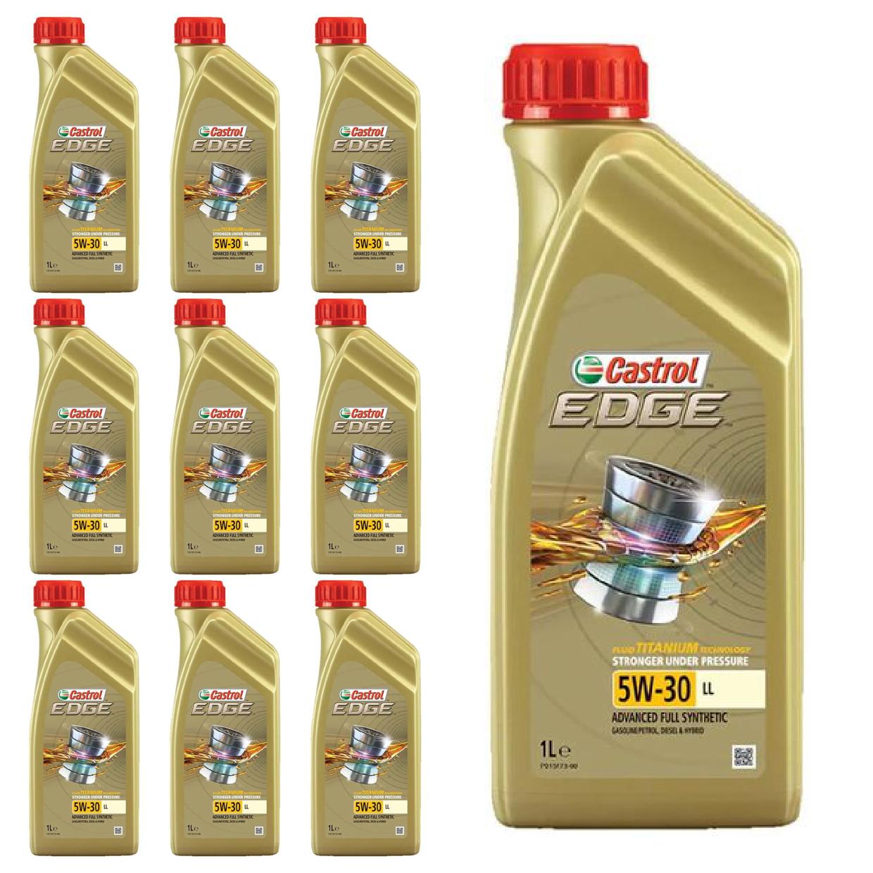 Kit c/ 10L Óleo de Motor Edge 5W30 LL - 3435526 - Castrol