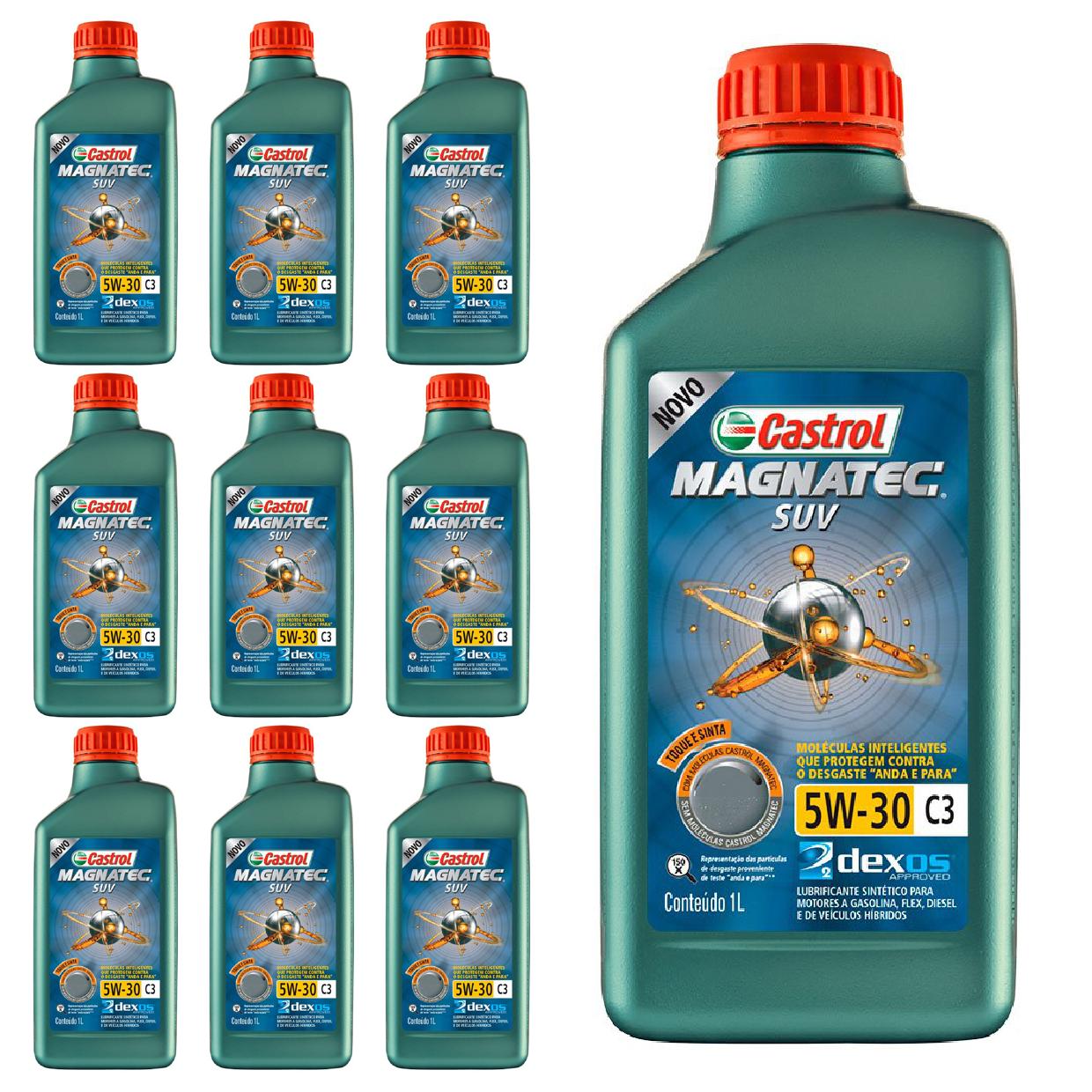 Kit c/ 10L Óleo de Motor Magnatec SUV 5W30 C3 - 3430831 - Castrol