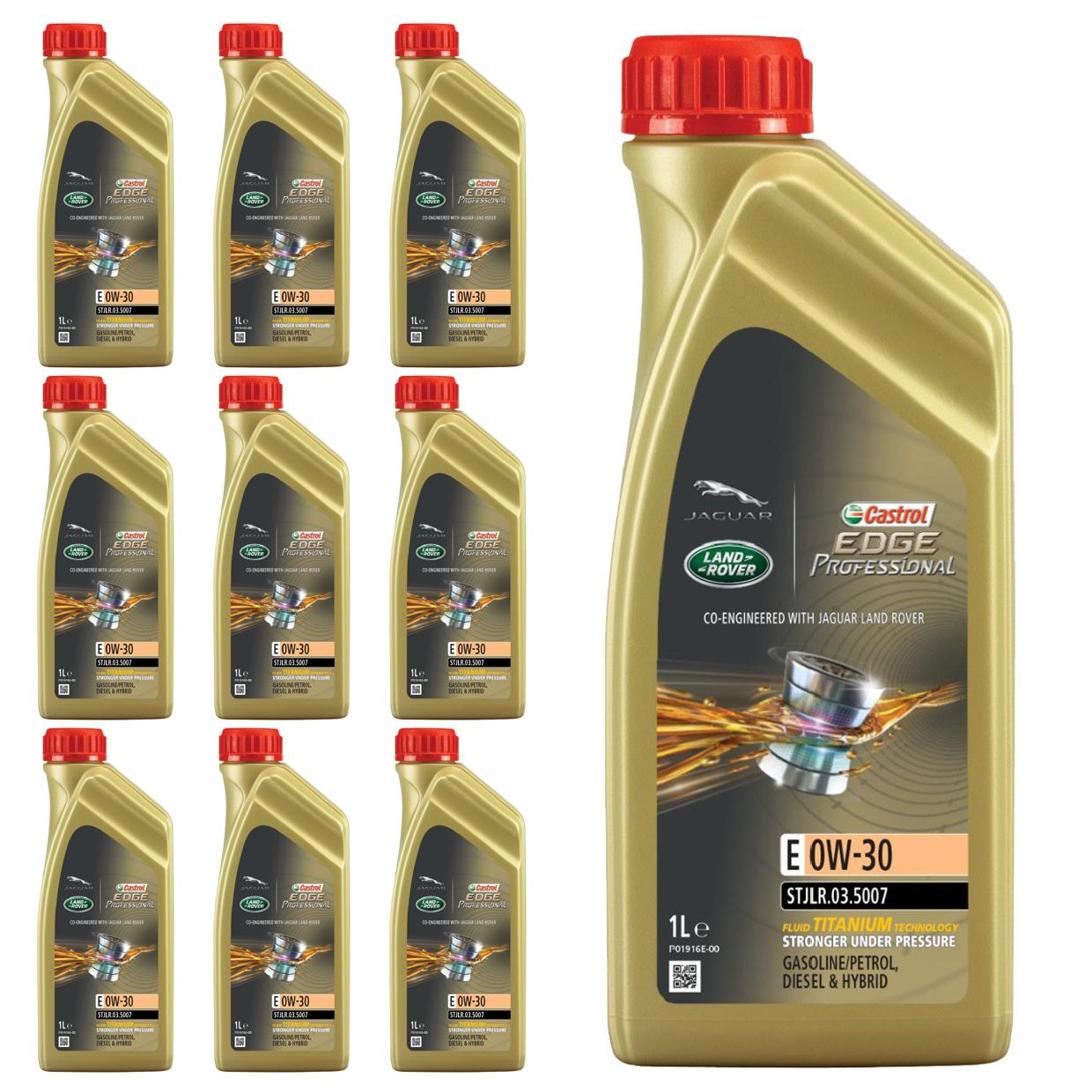 Kit c/ 10L Óleo de Motor Edge Professional E 0W30 - 3435189 - Castrol
