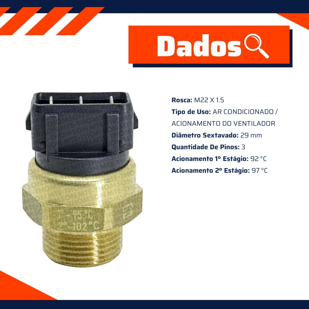 Interruptor Térmico do Radiador - MTE - 757.92/97