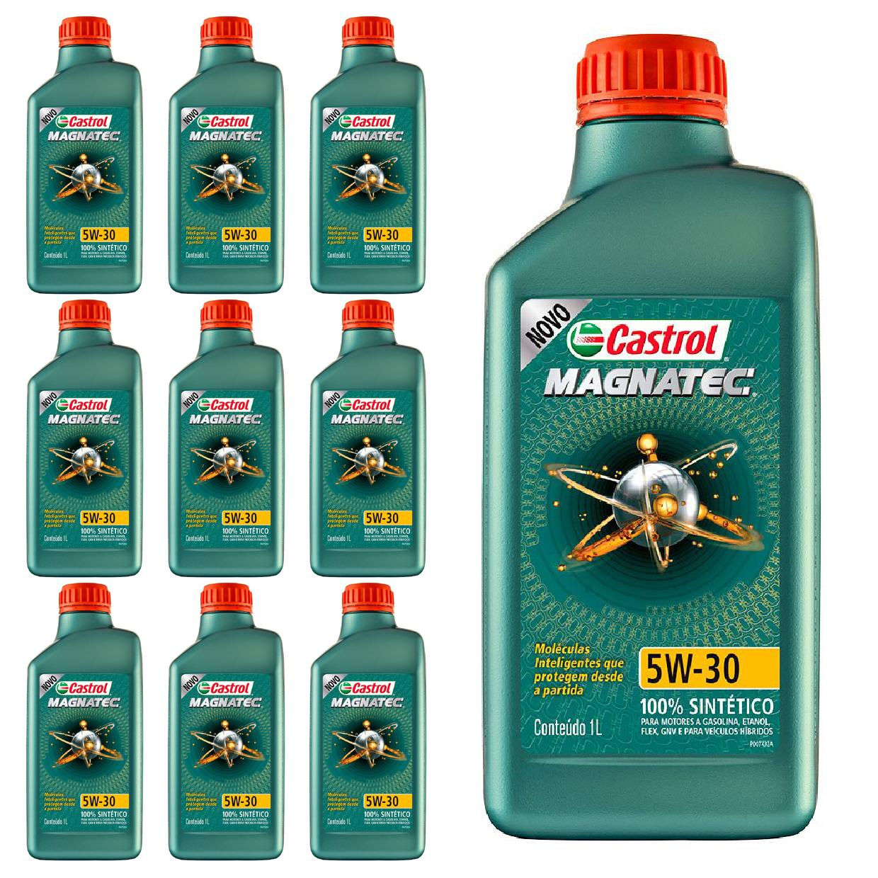 Kit c/ 10L Óleo de Motor Magnatec 5W30 - 3434565 - Castrol