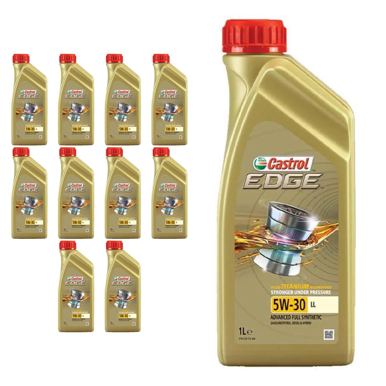 Kit c/ 11L Óleo de Motor Edge 5W30 LL - 3435526 - Castrol