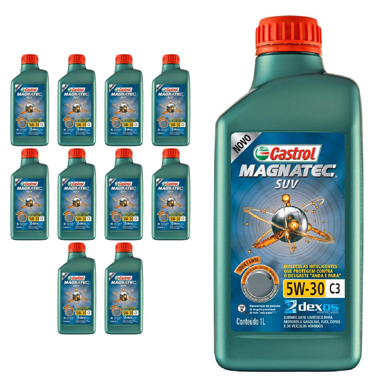 Kit c/ 11L Óleo de Motor Magnatec SUV 5W30 C3 - 3430831 - Castrol