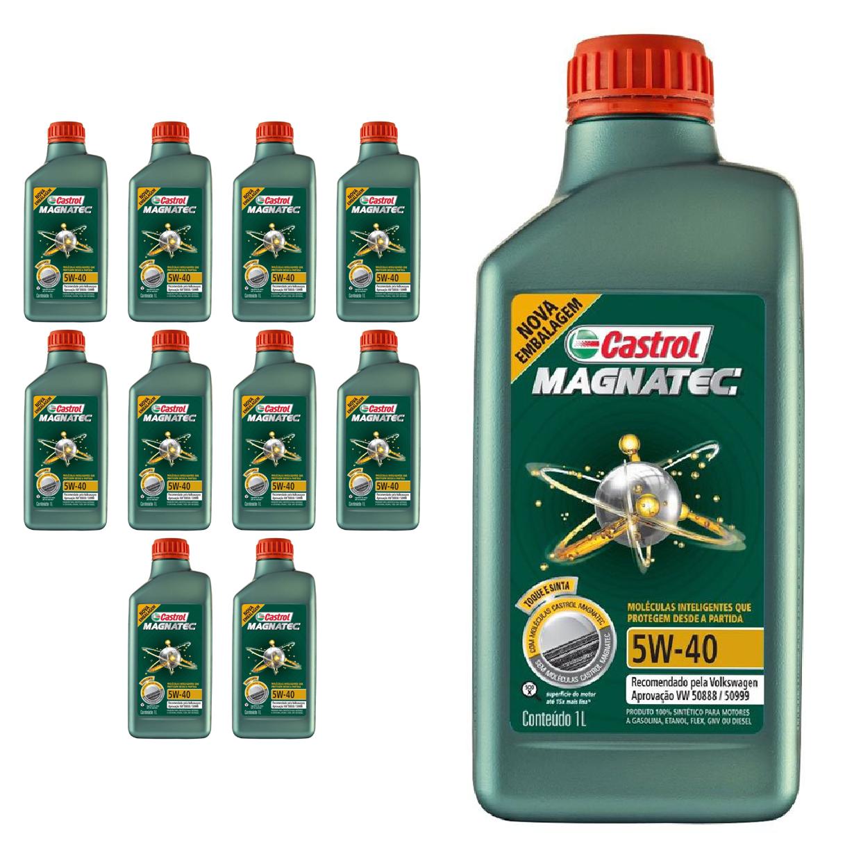 Kit c/ 11L Óleo de Motor Magnatec 508 88 5W40 - 3438139 - Castrol