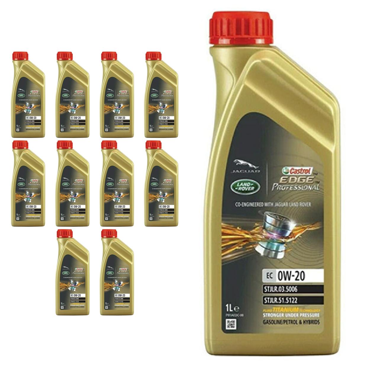 Kit c/ 11L Óleo de Motor Edge Professional EC 0W20 - 3435390 - Castrol