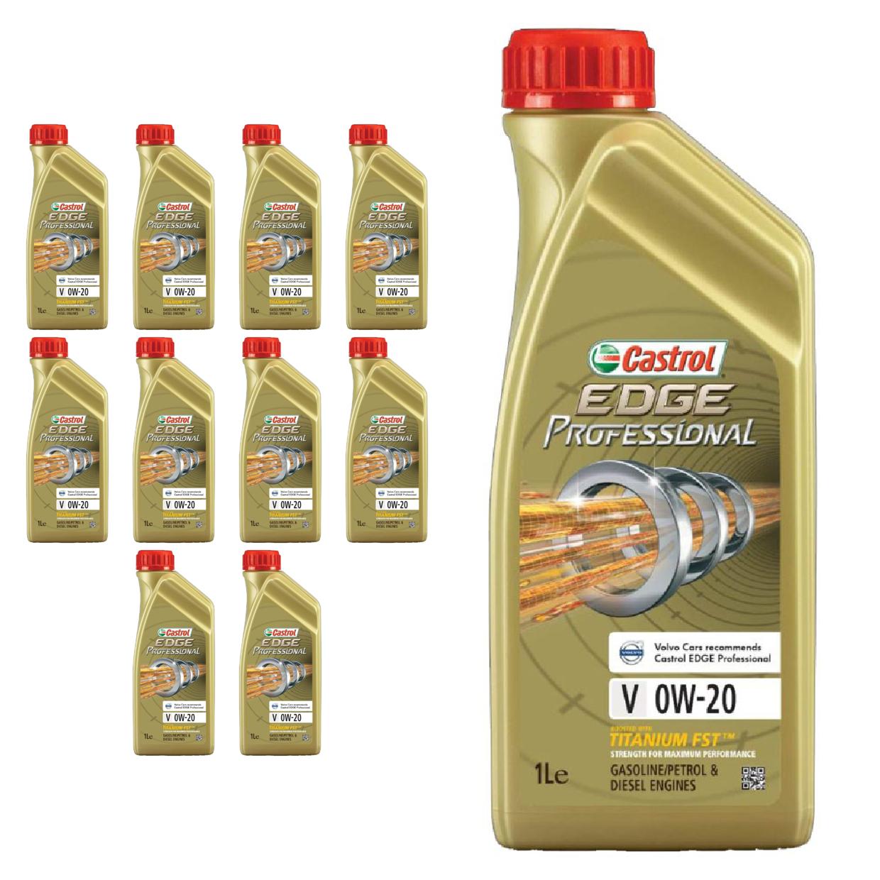 Kit c/ 11L Óleo de Motor Edge Professional V 0W20 - 3435230 - Castrol