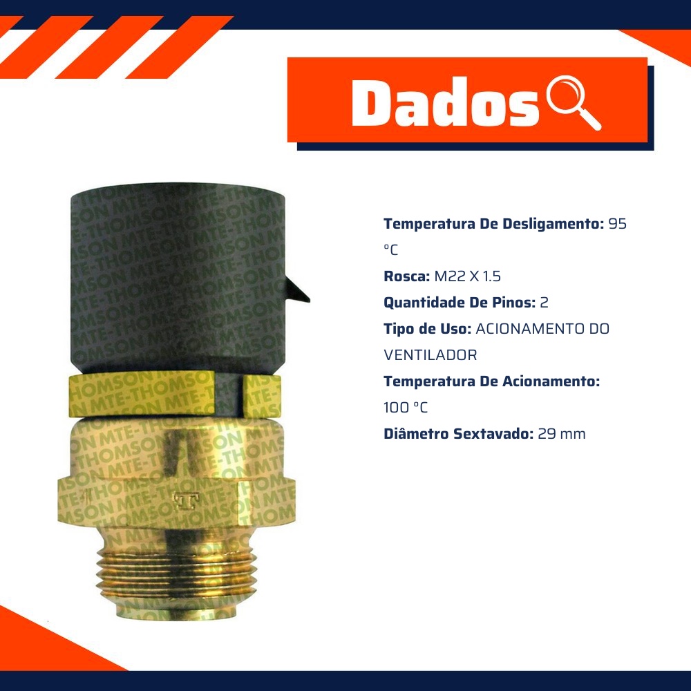 Interruptor Térmico do Radiador - MTE - 766.100/95