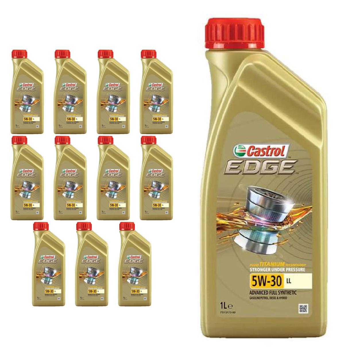 Kit c/ 12L Óleo de Motor Edge 5W30 LL - 3435526 - Castrol
