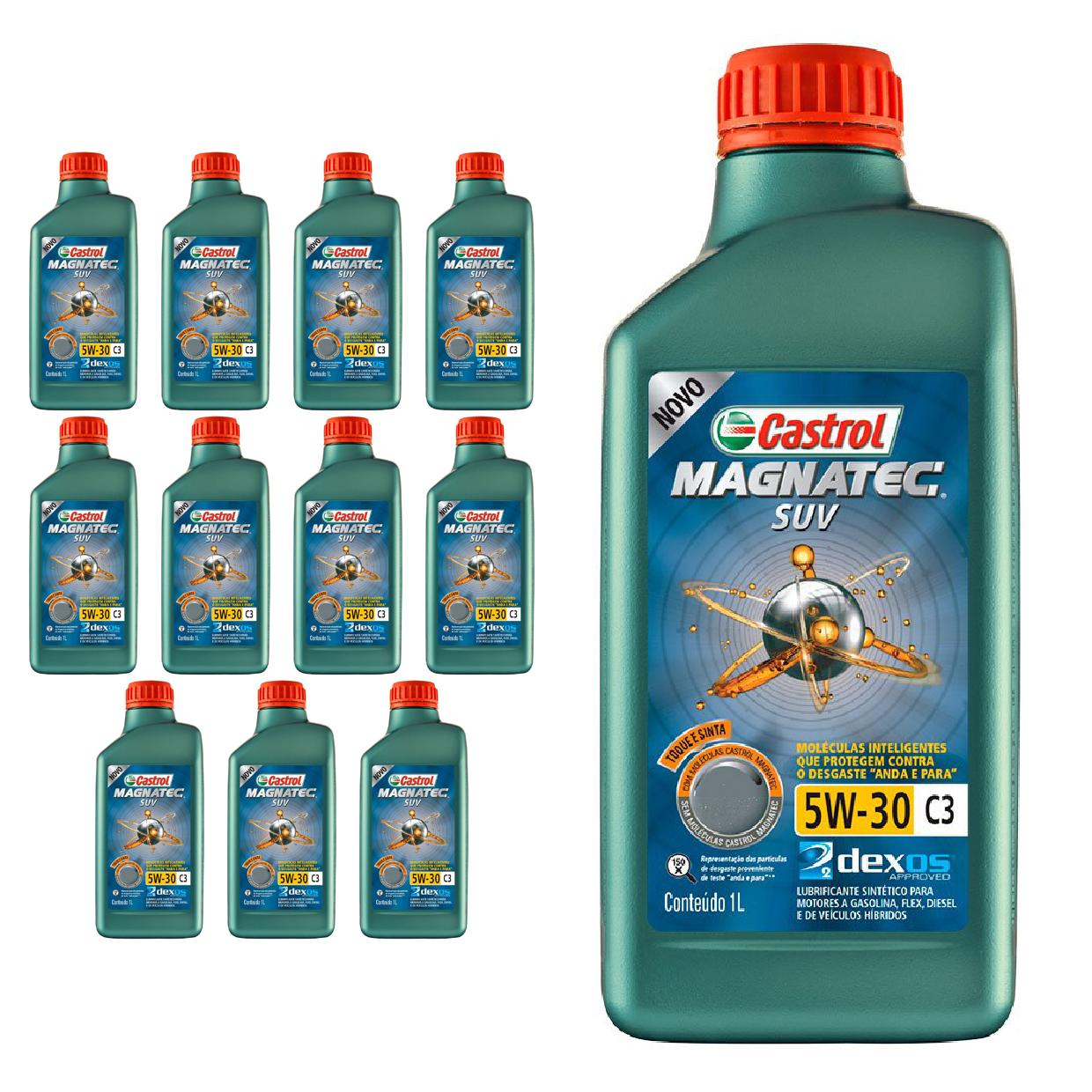 Kit c/ 12L Óleo de Motor Magnatec SUV 5W30 C3 - 3430831 - Castrol