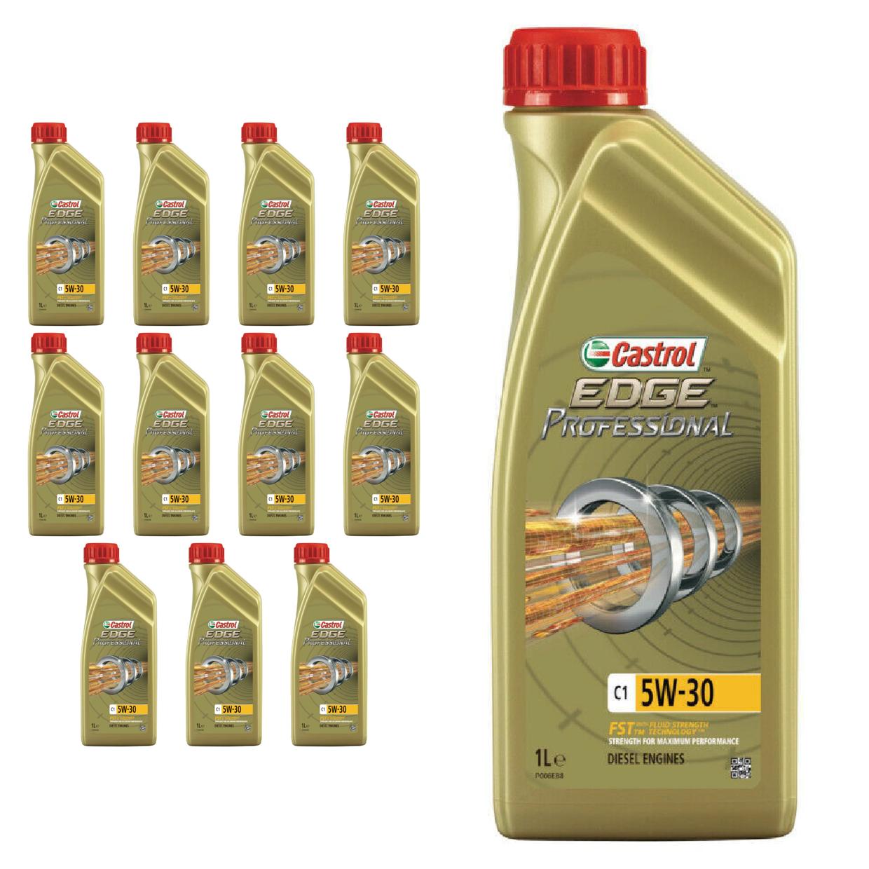 Kit c/ 12L Óleo de Motor Edge Professional C1 5W30 - 3435580 - Castrol