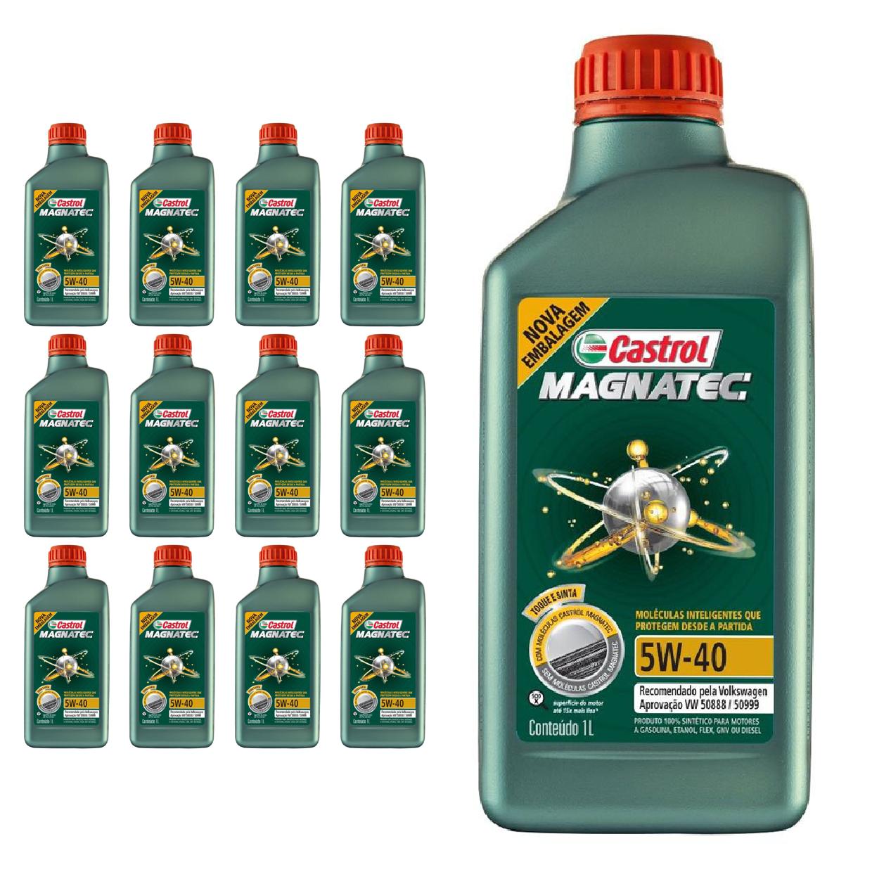 Kit c/ 13L Óleo de Motor Magnatec 508 88 5W40 - 3438139 - Castrol
